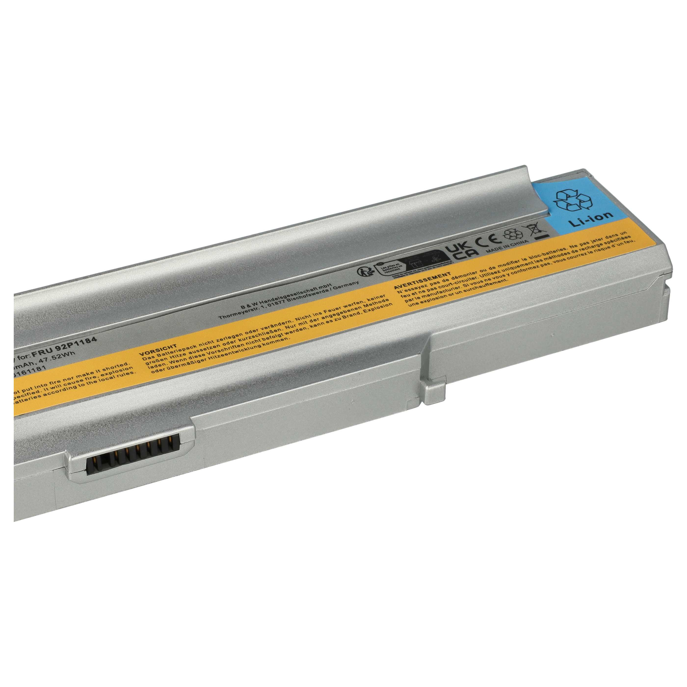 Akumulator do laptopa zamiennik Lenovo ASM 42T5213, 40Y8322, 40Y8315 - 4400 mAh 10,8 V Li-Ion, srebrny