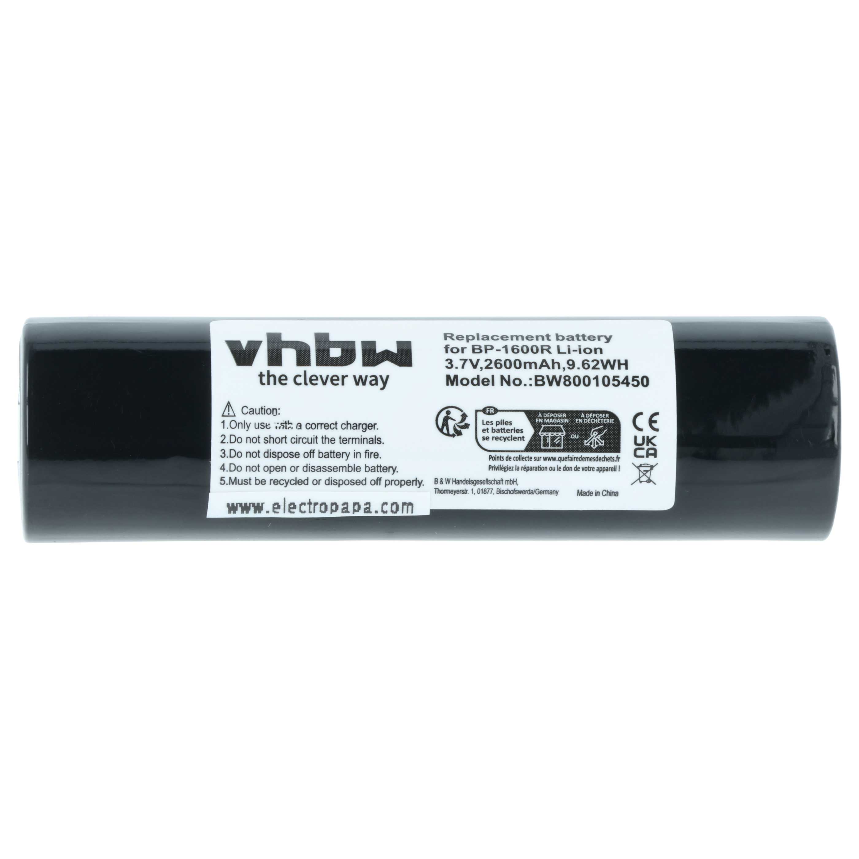 Batteria per Minidisc, MiniDV sostituisce AD-MS10BT, NB-111, BP-1600R, NB111 - 2600mAh 3,7V Li-Ion