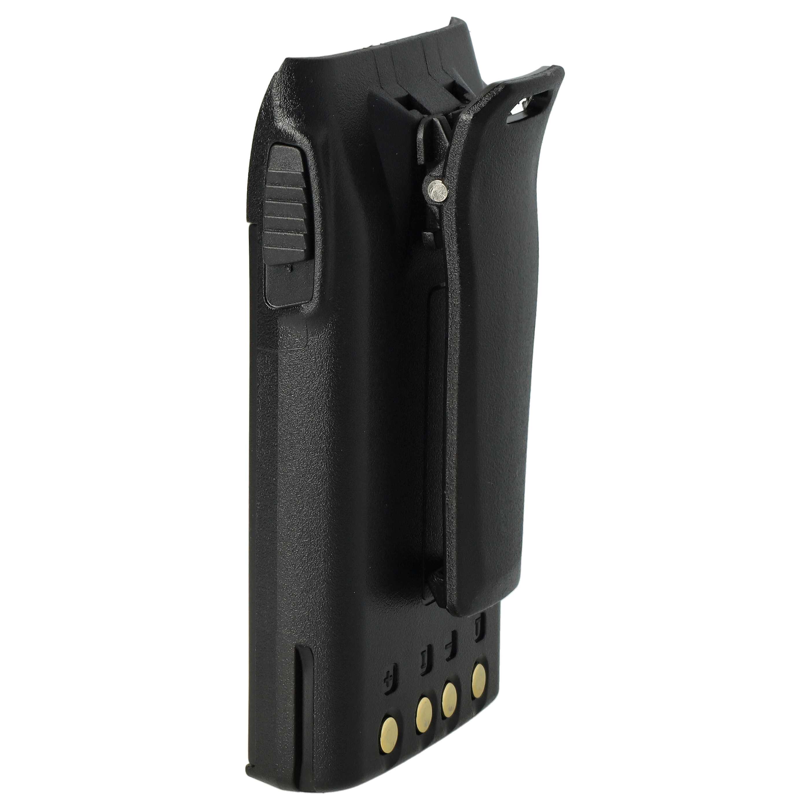 Radio 5x Battery replaces BLO-004, BLO-007, BLO-001 - 1700 mAh 7.4 V Li-Ion + Belt Clip