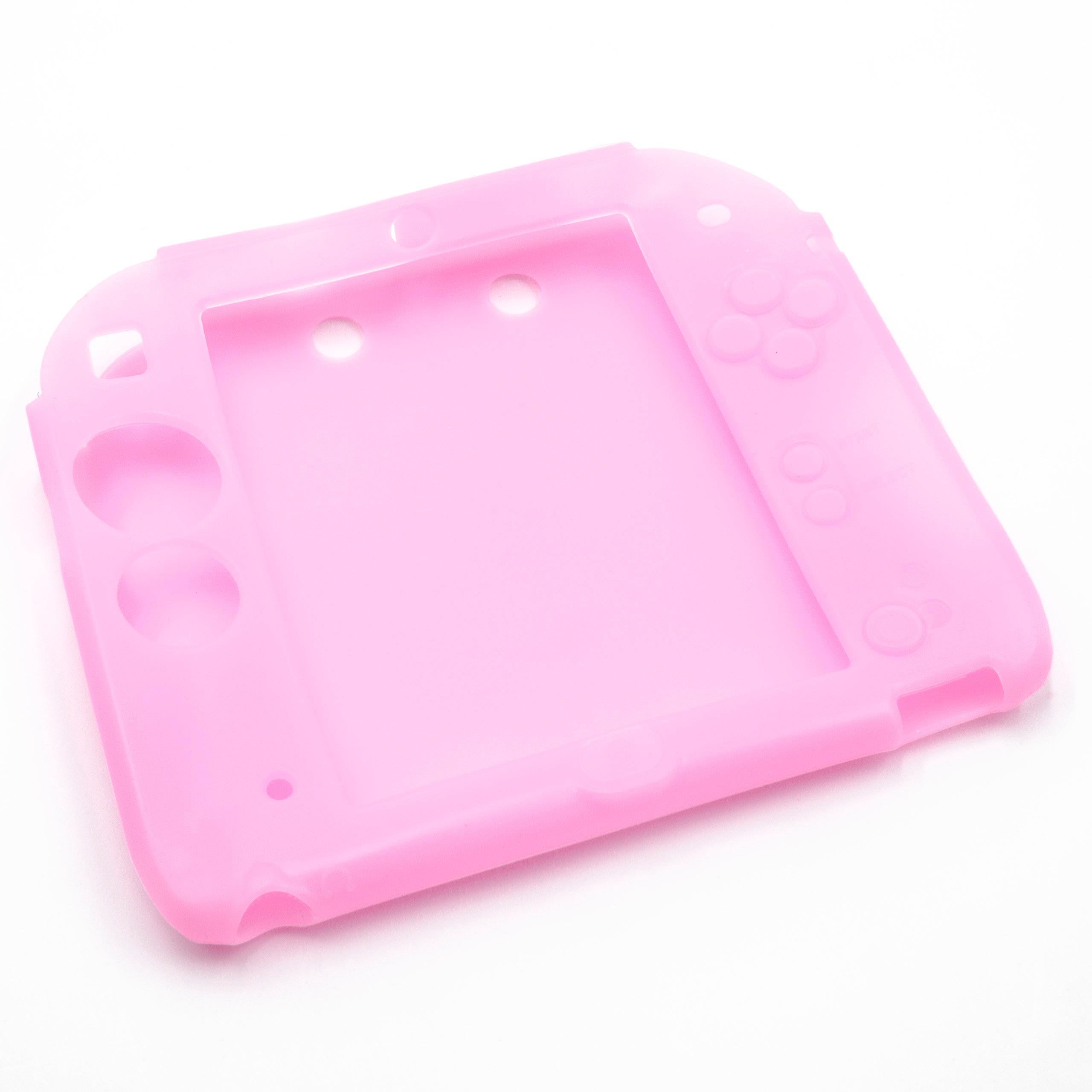 Hülle passend für Nintendo 2DS Spielekonsole - Case Silikon Rosa