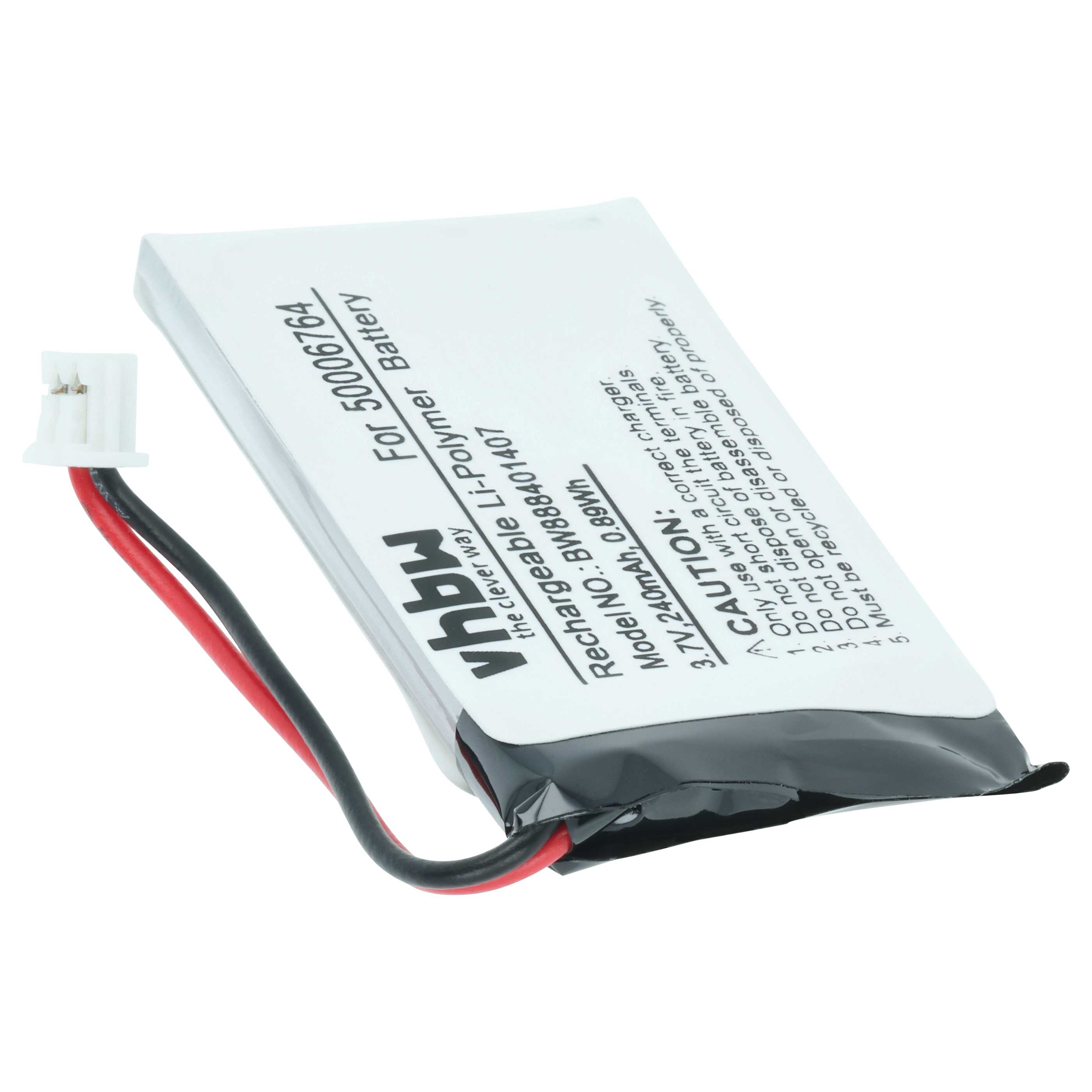Batterie remplace Mitel 50006764, 50005711 pour téléphone Mitel - 240mAh 3,7V Li-polymère