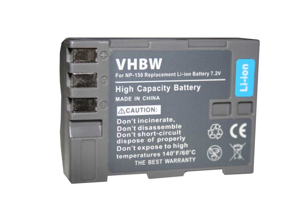 Battery Replacement for Fuji NP-150 - 1300mAh, 7.2V, Li-Ion