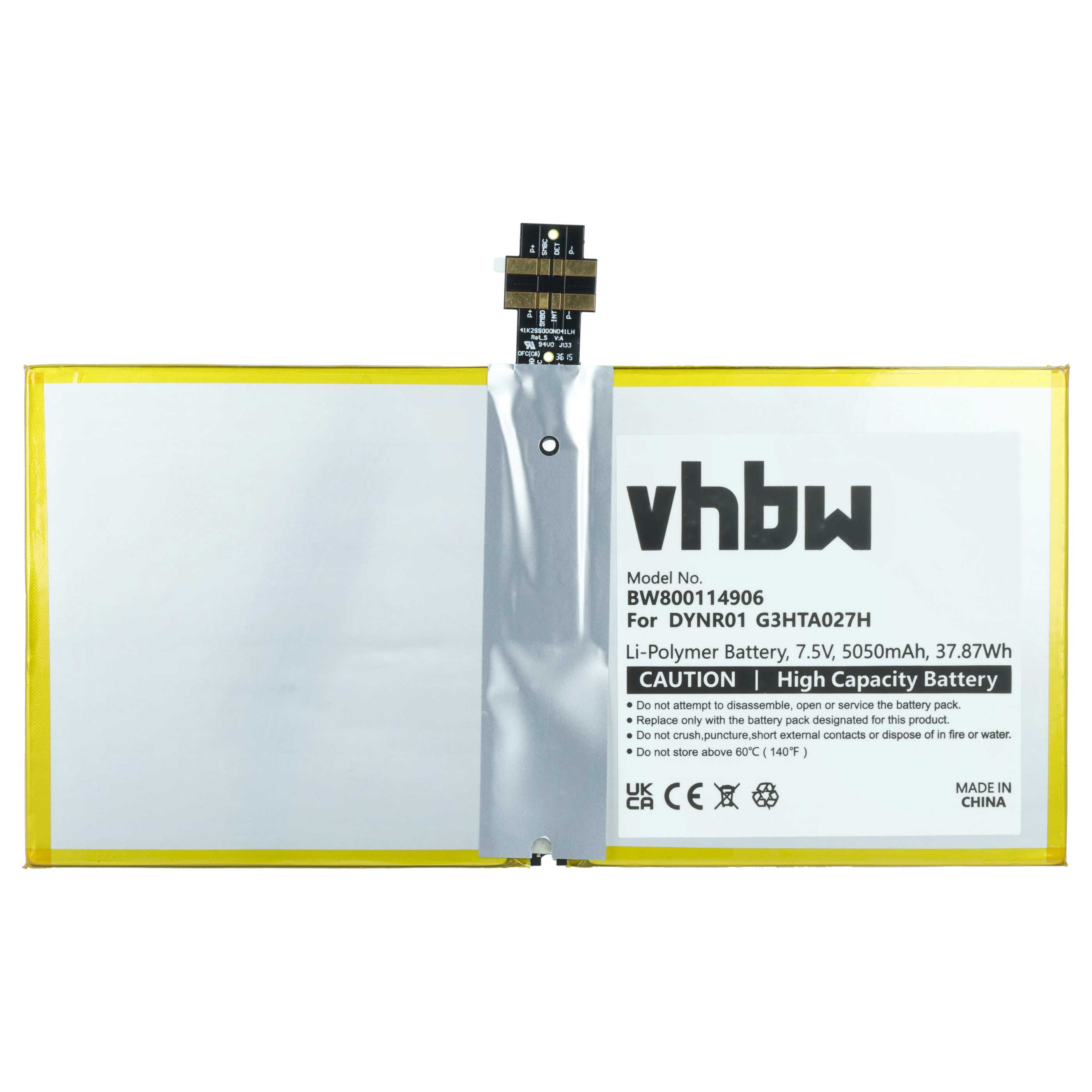 Batteria per tablet sostituisce Microsoft G3HTA027H, DYNR01 - 5050mAh 7,5V Li-Poly