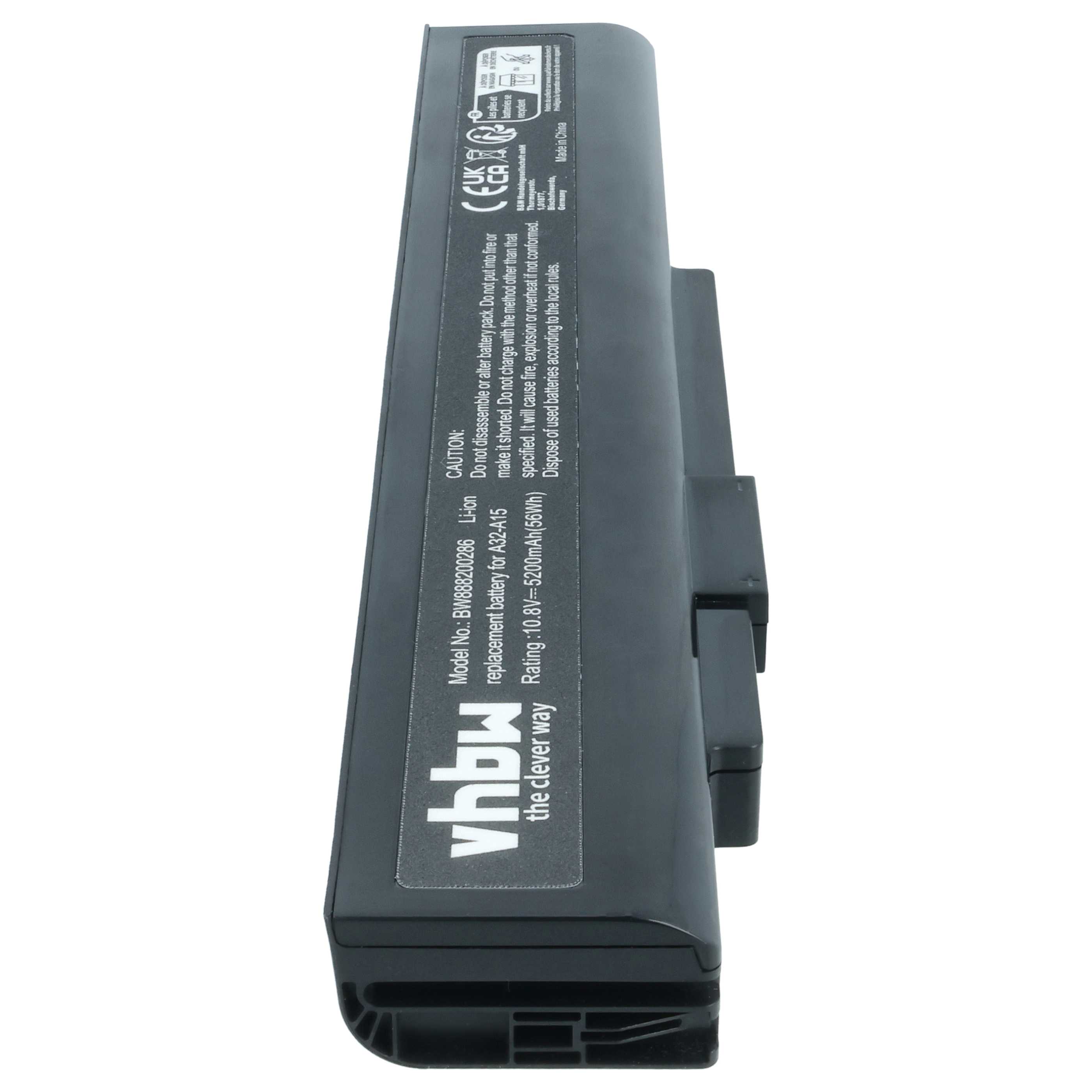 Akumulator do laptopa zamiennik Medion A42-H36, A32-A15, A41-A15, A42-A15 - 5200 mAh 10,8 V Li-Ion, czarny