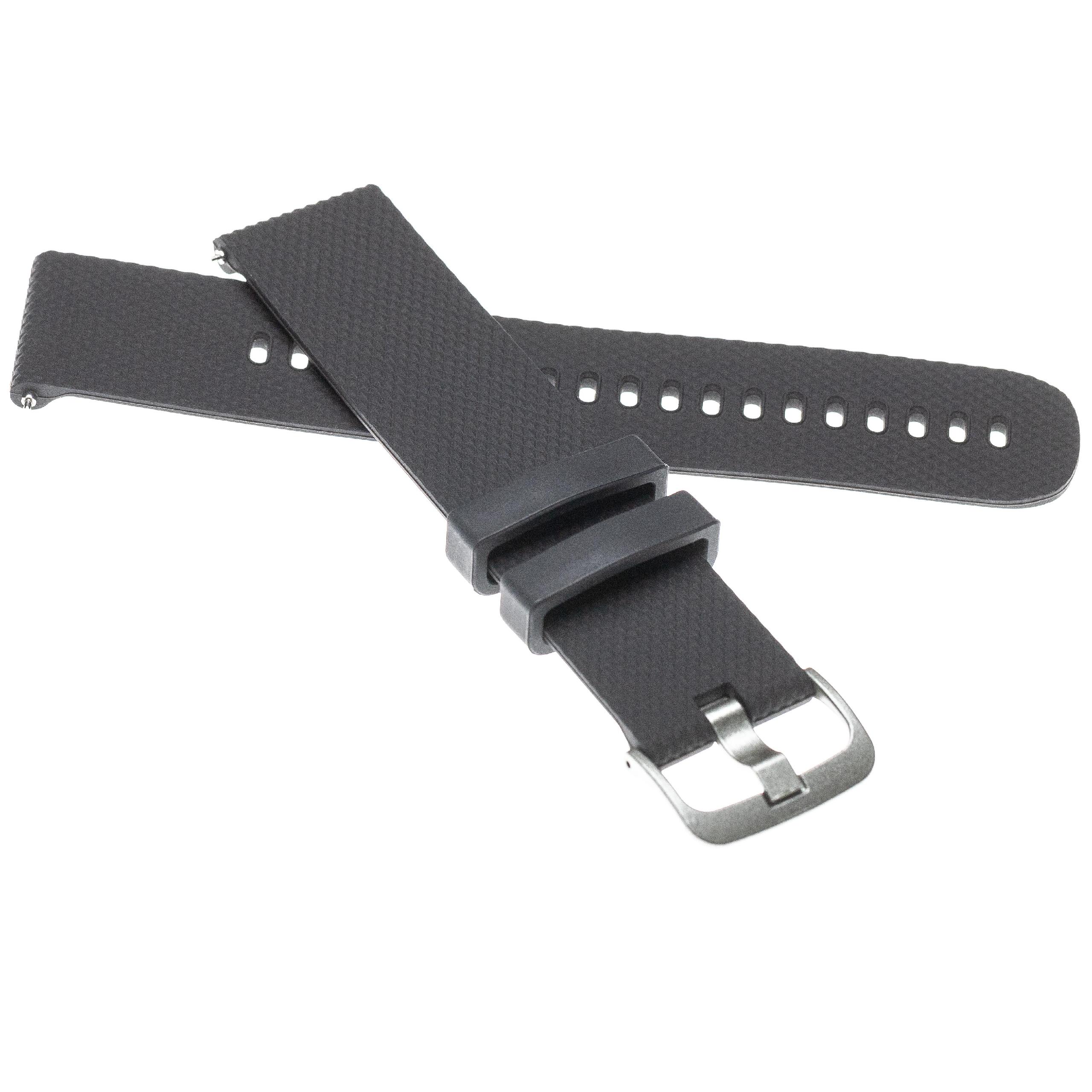 Armband für Polar Vantage Smartwatch - 11,5 + 10,5 cm lang, Silikon, schwarz