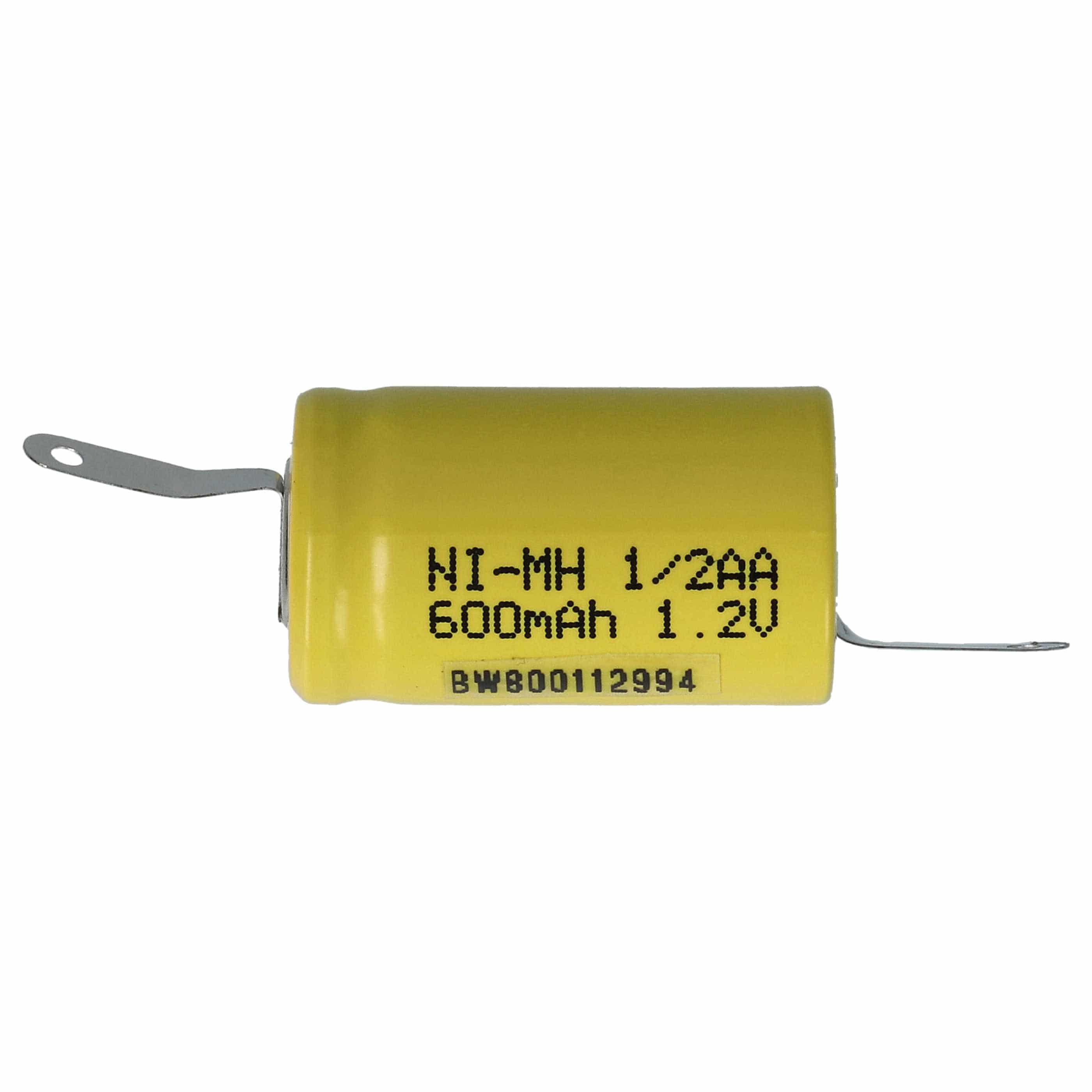 Batterie (5 pcs.) remplace 1/2AA modèle radio-télécommandé - 600mAh 1,2V NiMH