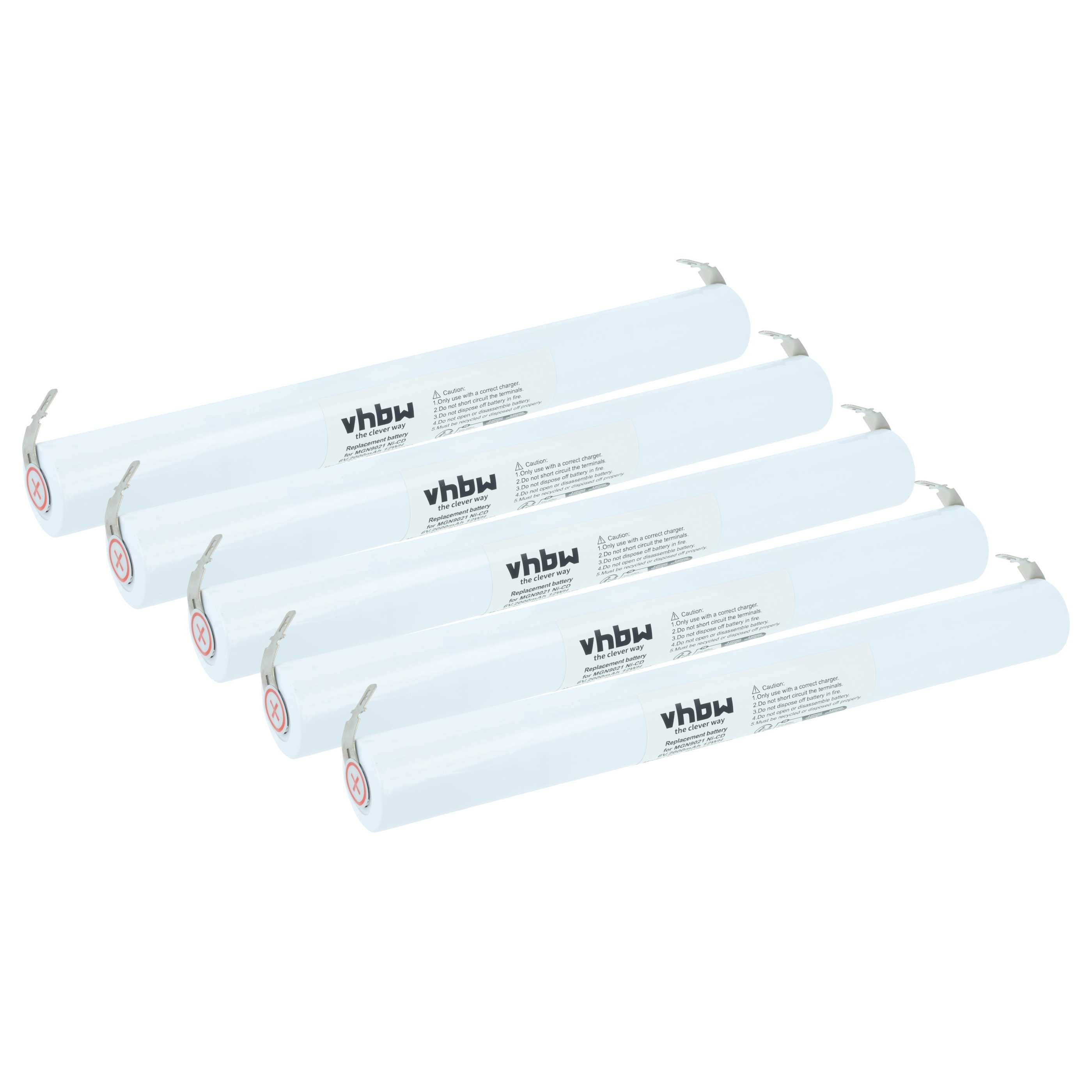 5x Akumulator do oświetlenia awaryjnego zamiennik NX MGN9021, 5xSC ST4 HT 6V - 2000 mAh 6 V NiCd