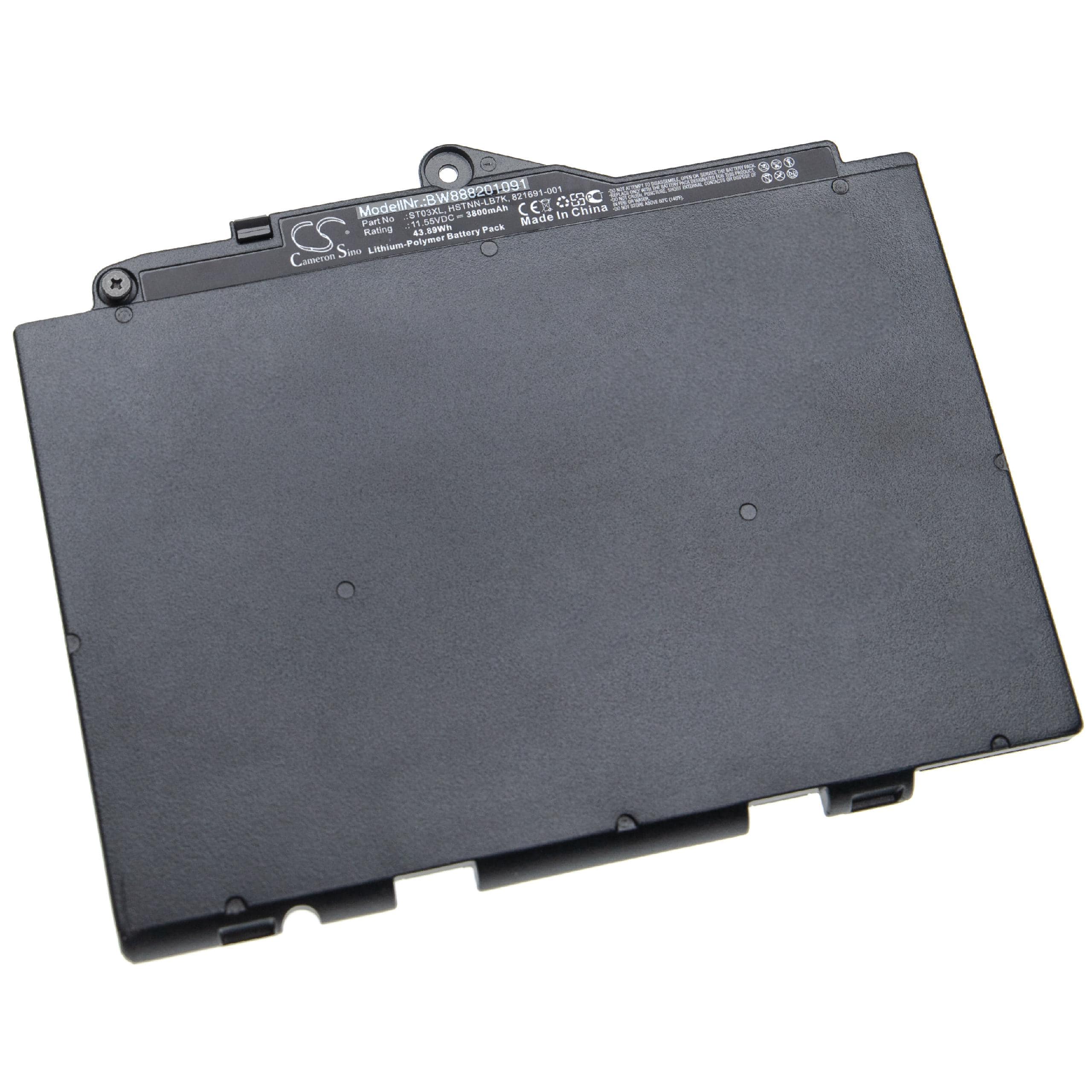 Notebook-Akku als Ersatz für HP 1FN05AA, 854050-541, 854050-421, 821691-001 - 3800mAh 11,55V Li-Polymer