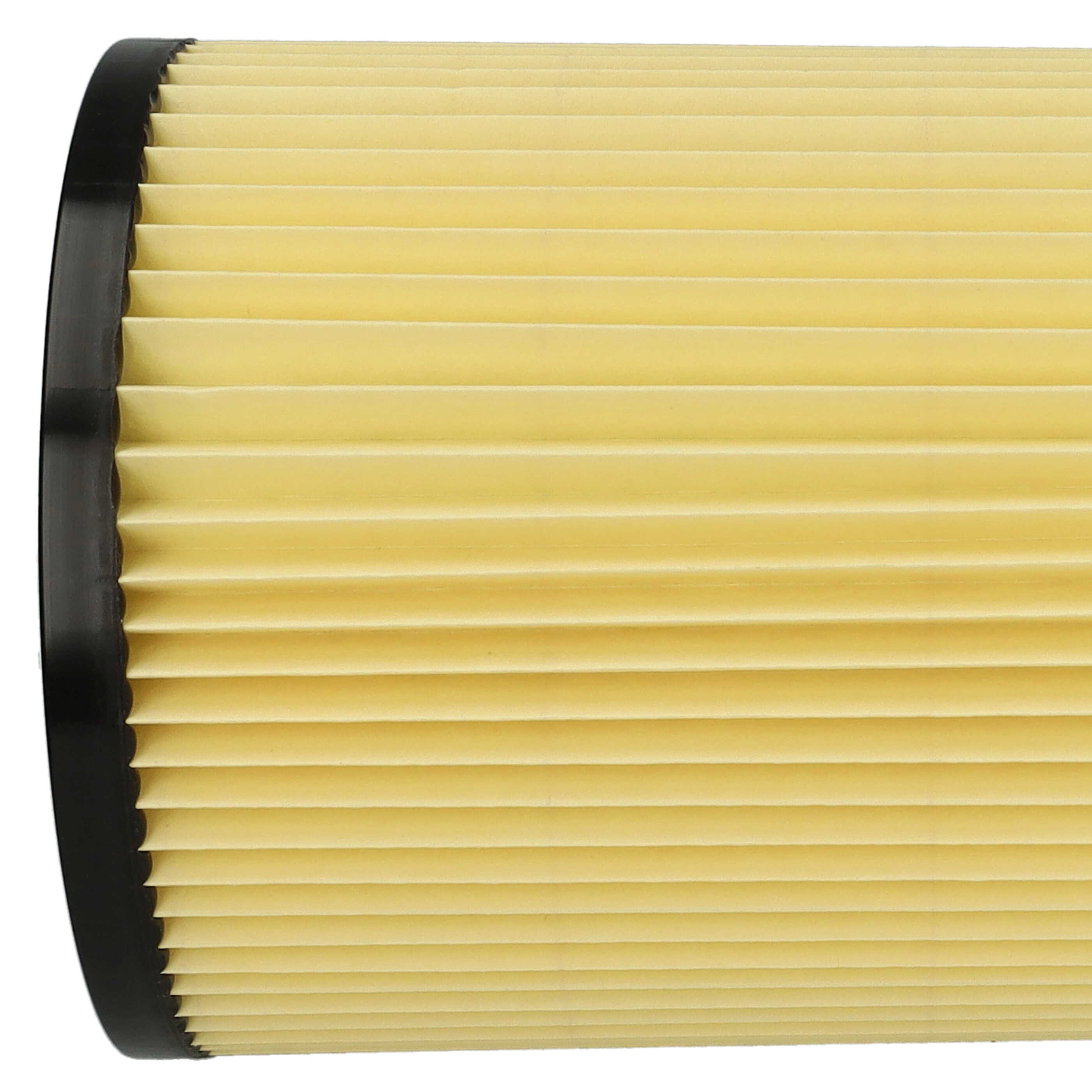 Filtro reemplaza Hikoki Hitachi 750435, 710060 para aspiradora Hikoki Hitachi filtro plisado, negro / amarillo