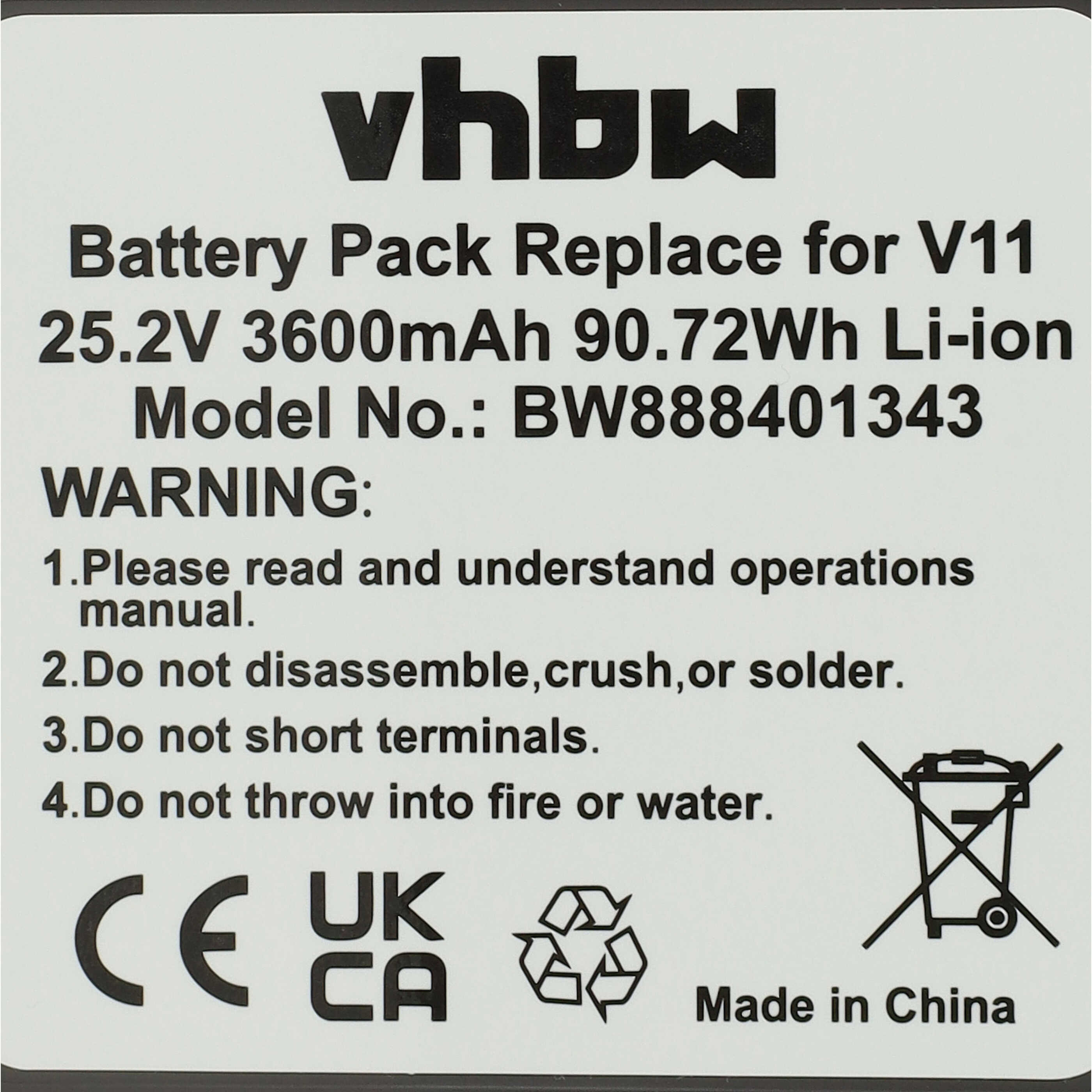 Batteria per aspirapolvere Dyson SV15, SV17, SV18 - 3600mAh 25,2V Li-Ion