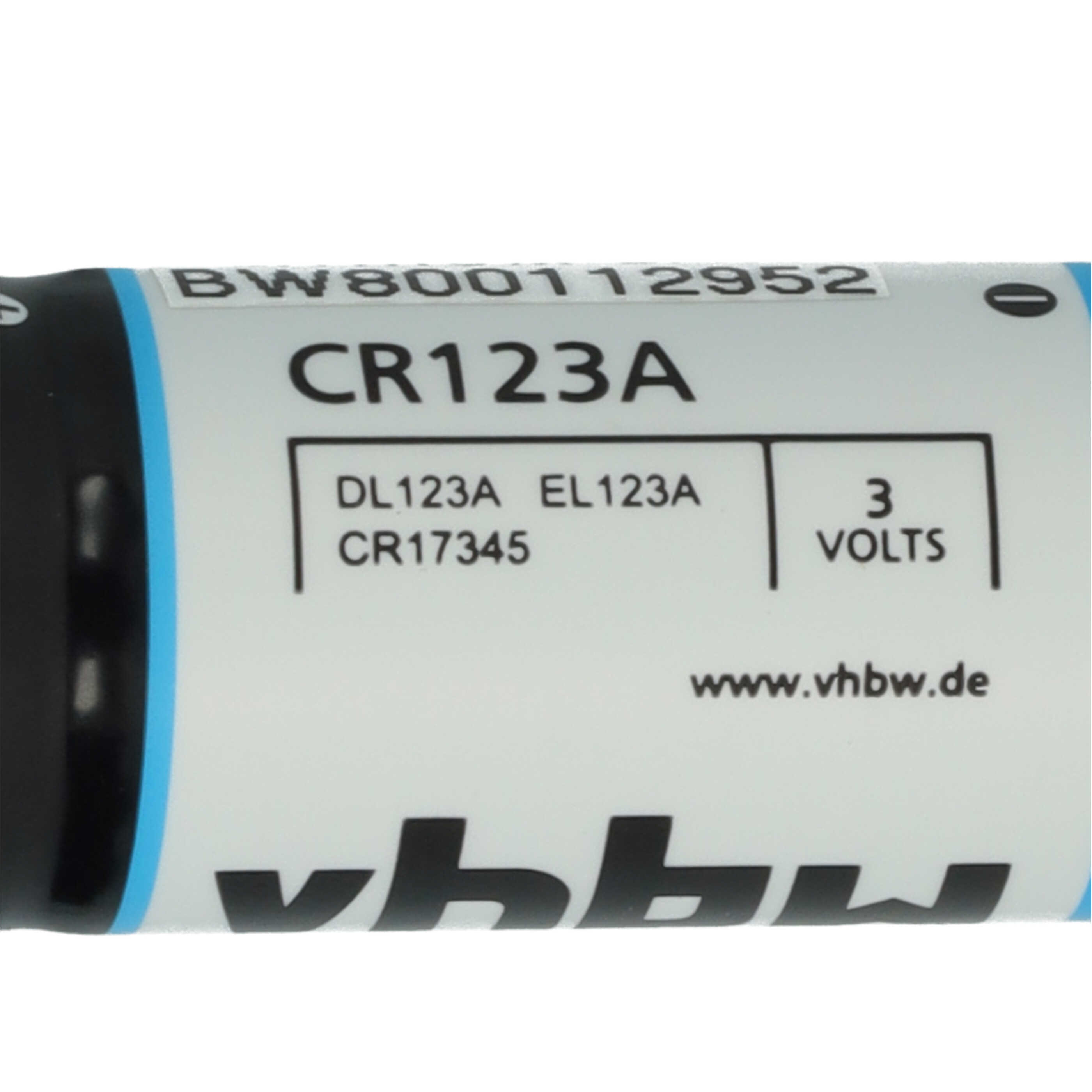 Universal Battery (2 Units) Replacement for 16340, CR17435, DL123A, CR17345, CR123A - 1600mAh 3V Li-Ion