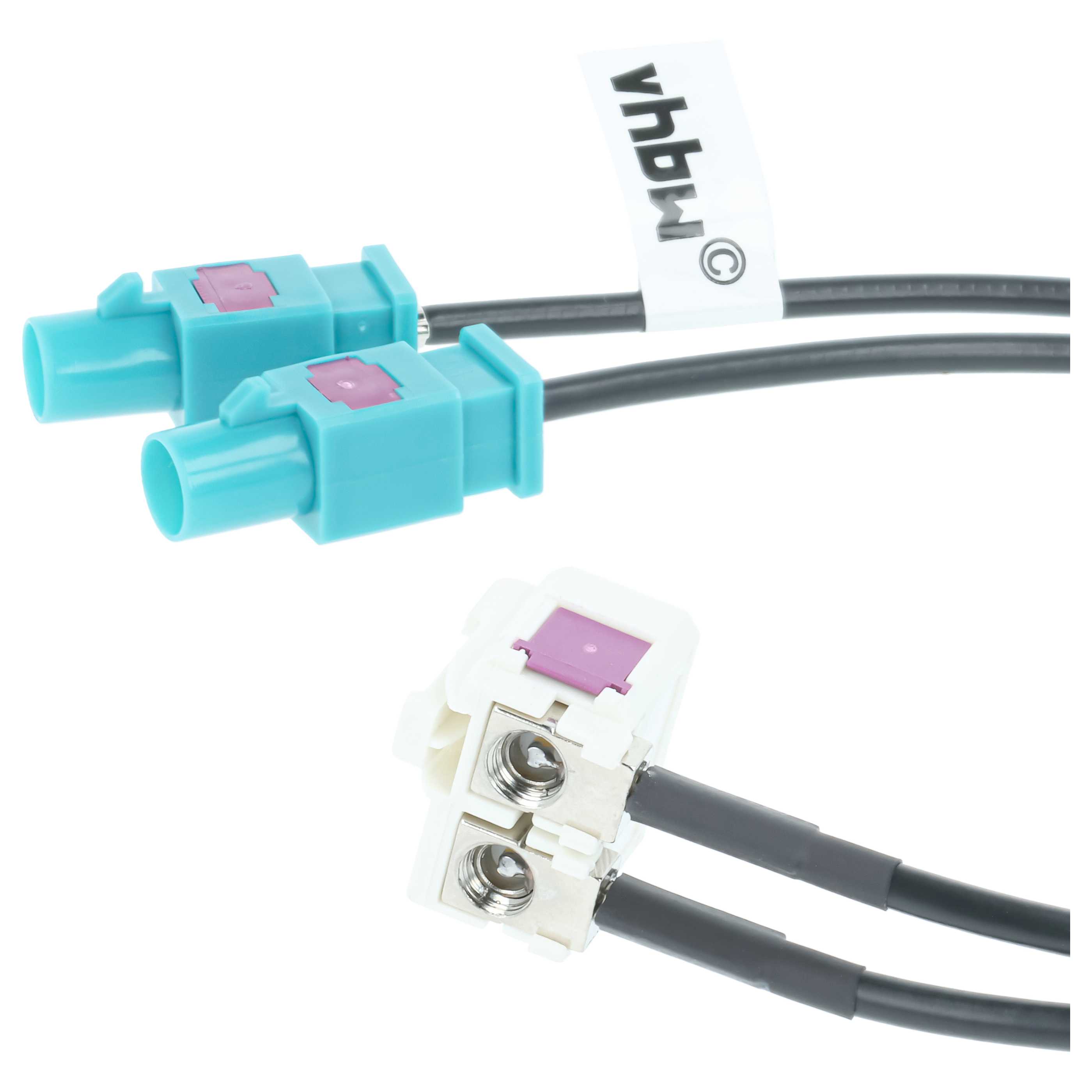 Adaptador de antena doble FAKRA (B) para radios de coche Audi VW MFD 2 - 20 cm