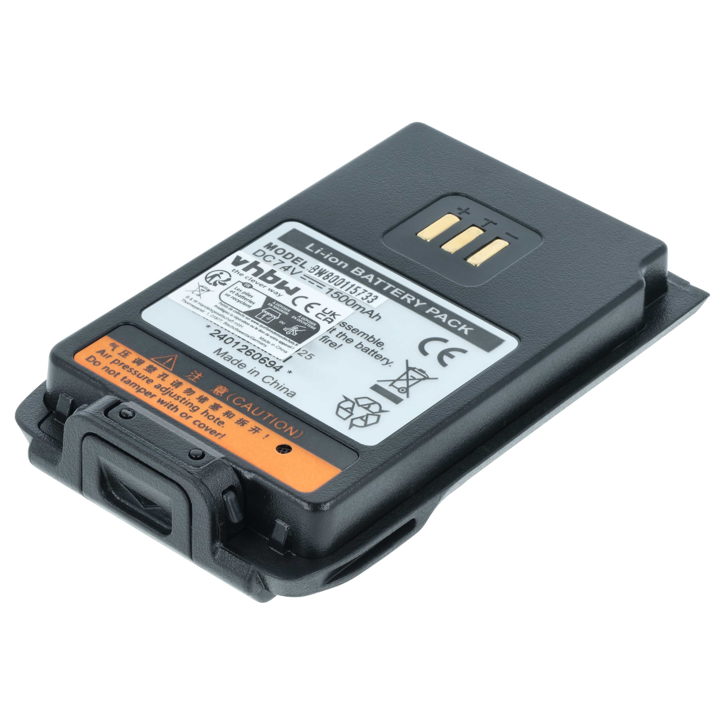 Radio 5x Battery replaces Hyt / Hytera BL1502, BL2010 - 1500 mAh 7.4 V Li-Ion