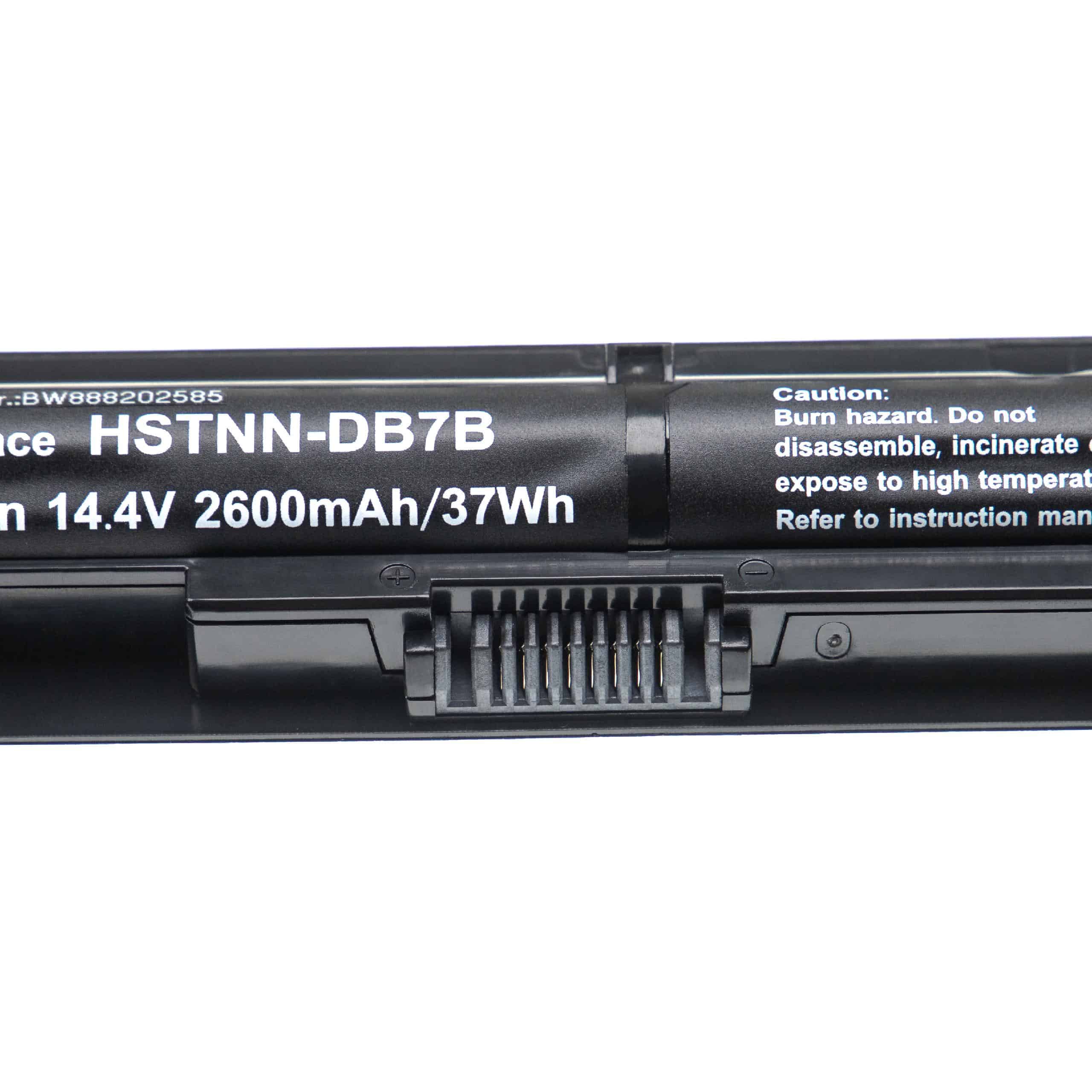 Notebook-Akku als Ersatz für HP 811063-421, 805294-001, HSTNN-DB7B, 811346-001 - 2600mAh 14,4V Li-Ion