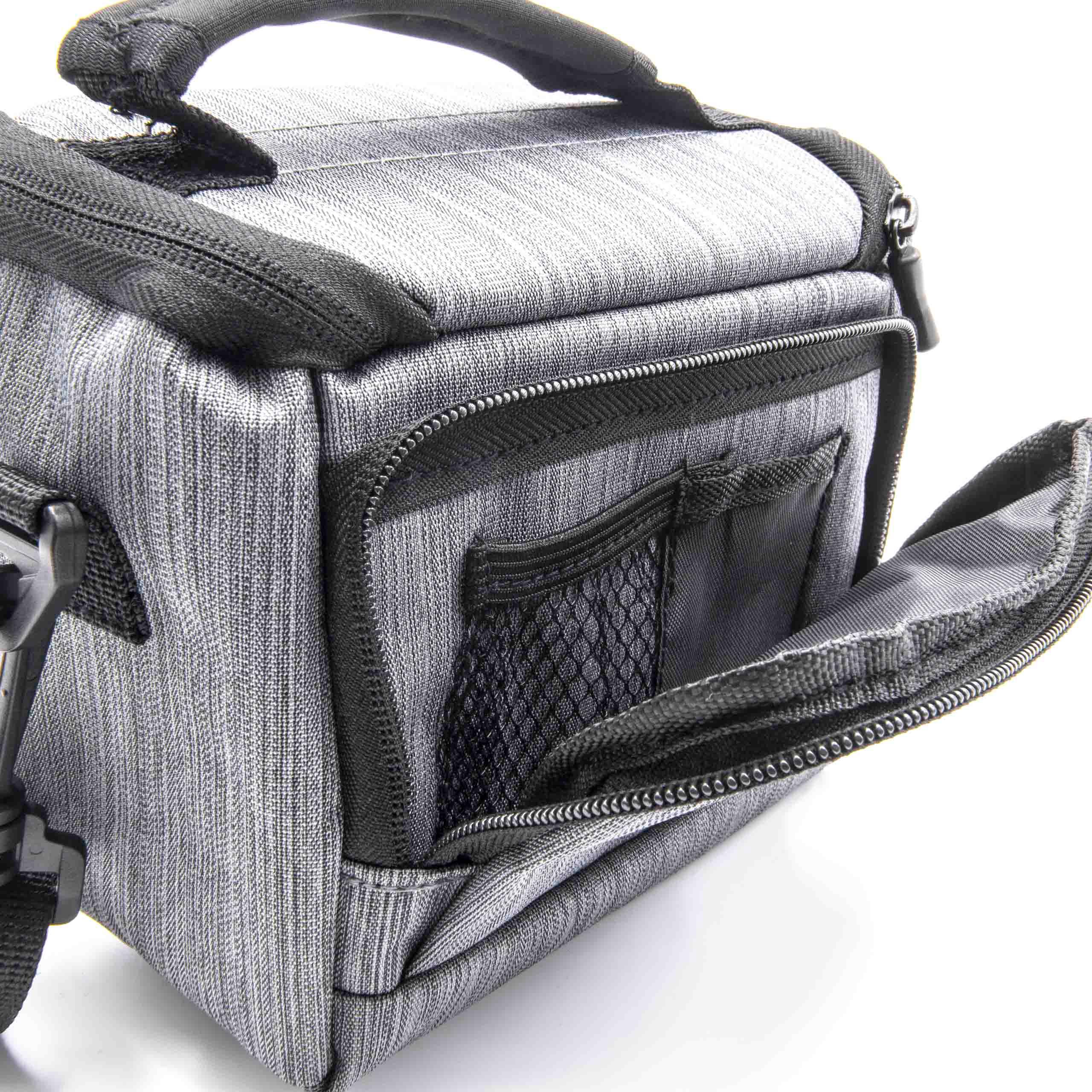 Tasche passend für Fujifilm Kamera u.a. - Grau, Inkl. Schultergurt