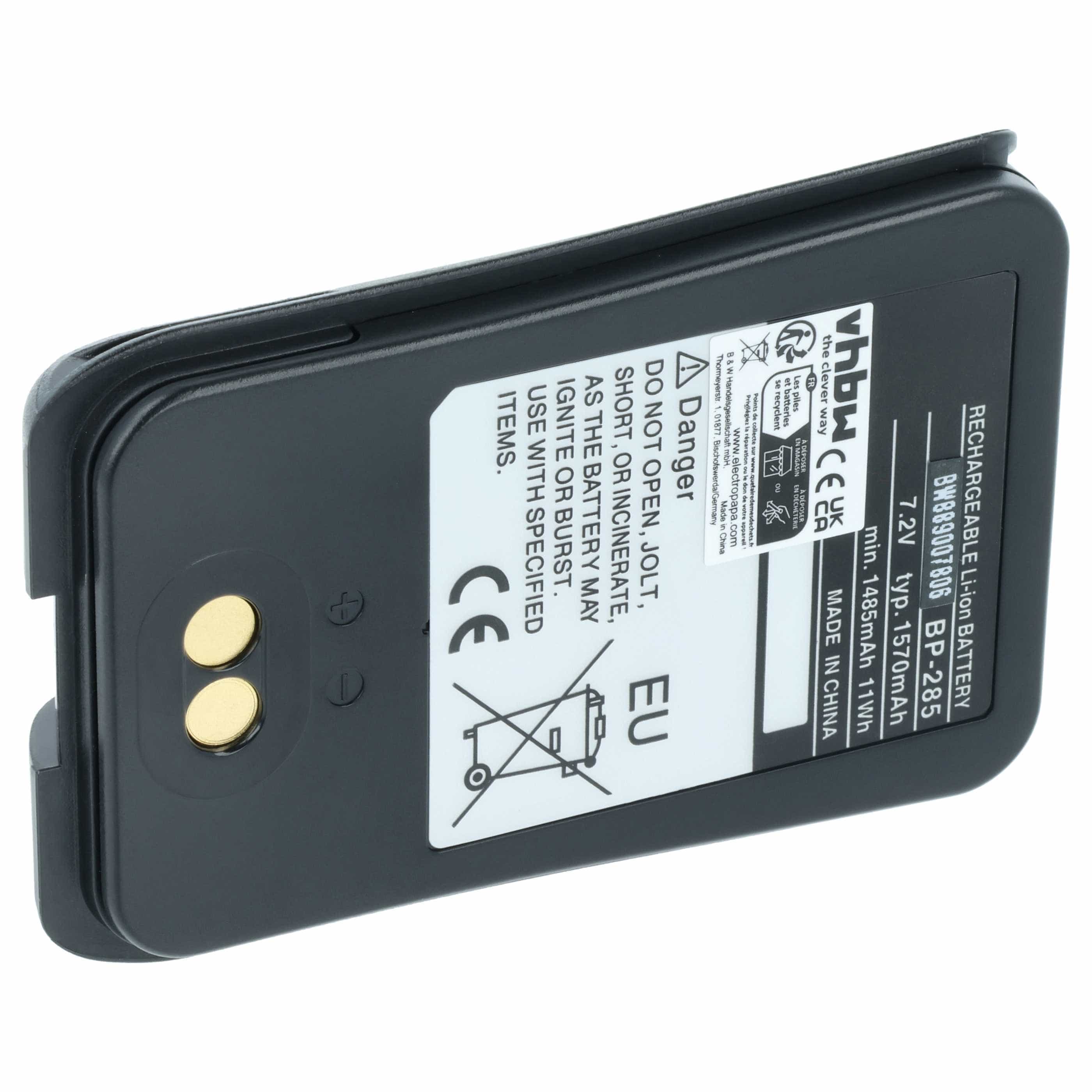 Radio Battery replaces Icom BP-285 - 1570 mAh 7.2 V Li-Ion