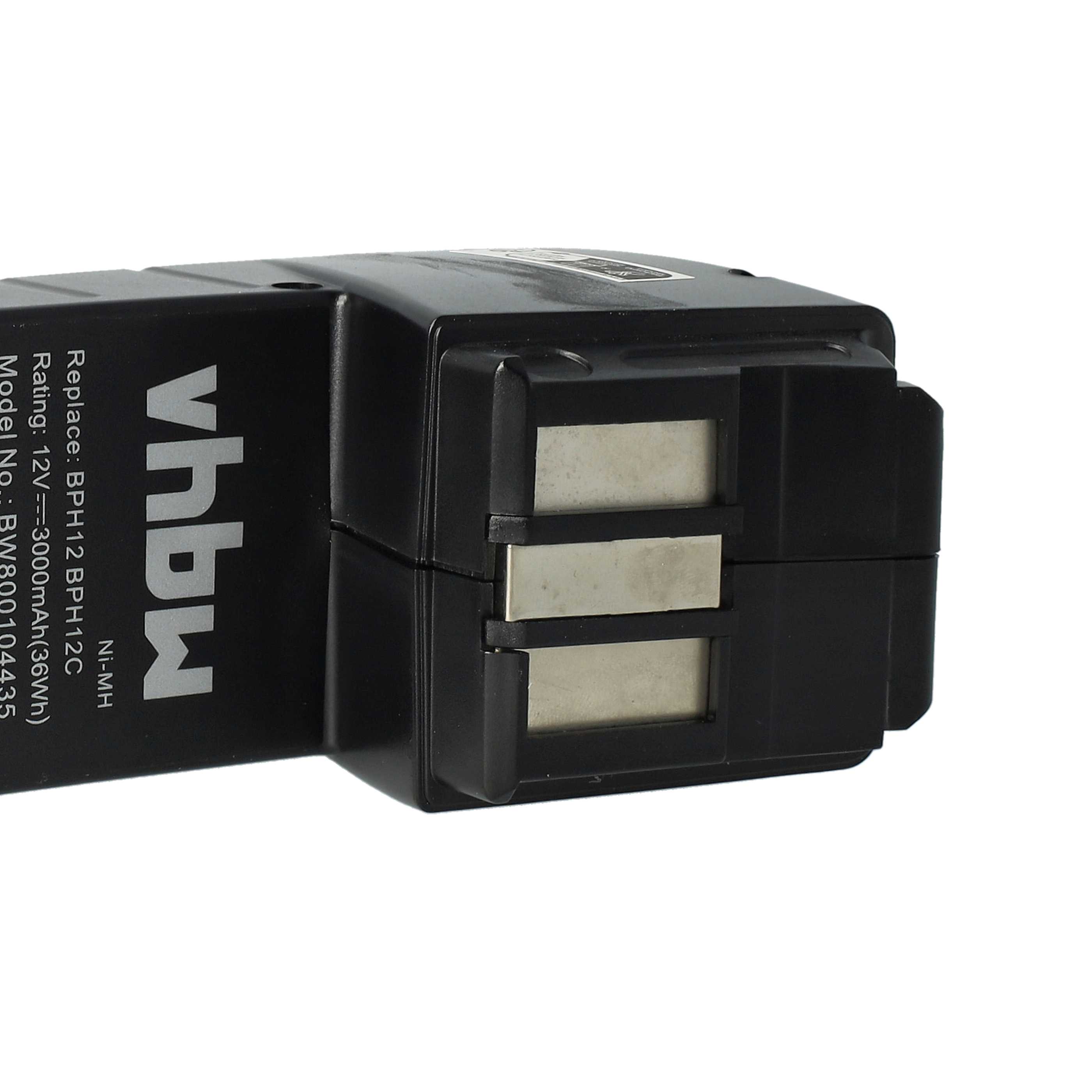 Battery replaces Festo Festool 488438, 486831, 487512, 487701 Electric Power Tool - 3000 mAh, 12 V, NiMH