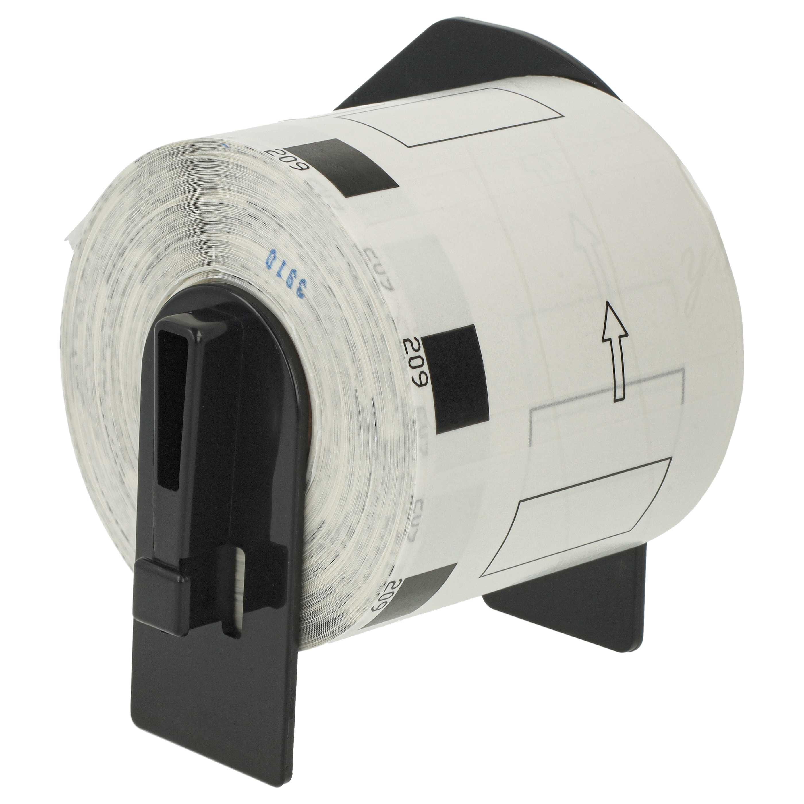 5x Label Roll replaces Brother DK-11209 Labeller - Premium 62 mm x 29 mm + Holder