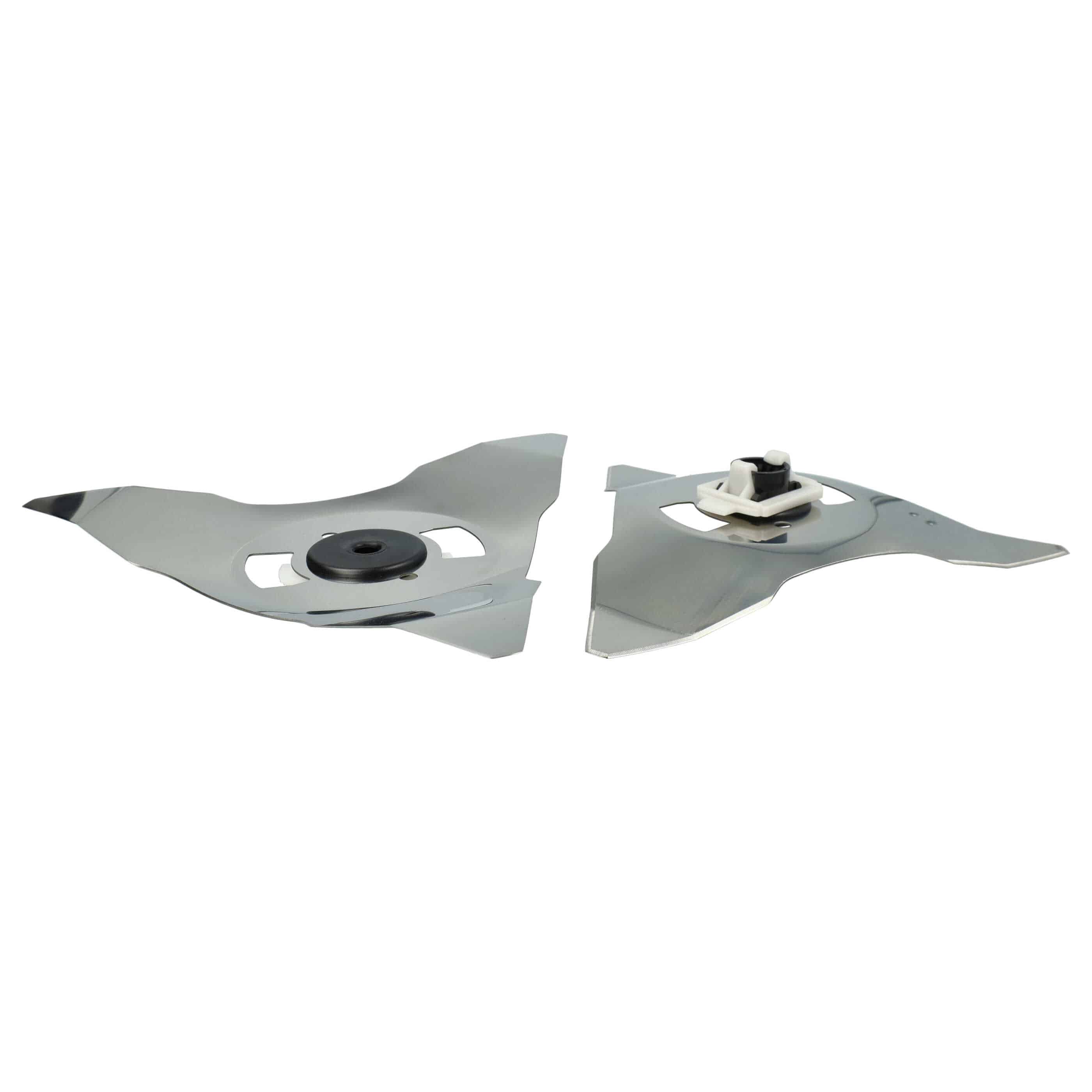 2x Exchange Blade replaces MTD MRK7003A, MRK6101A Cordless Lawnmower etc.stainless steel, Silver