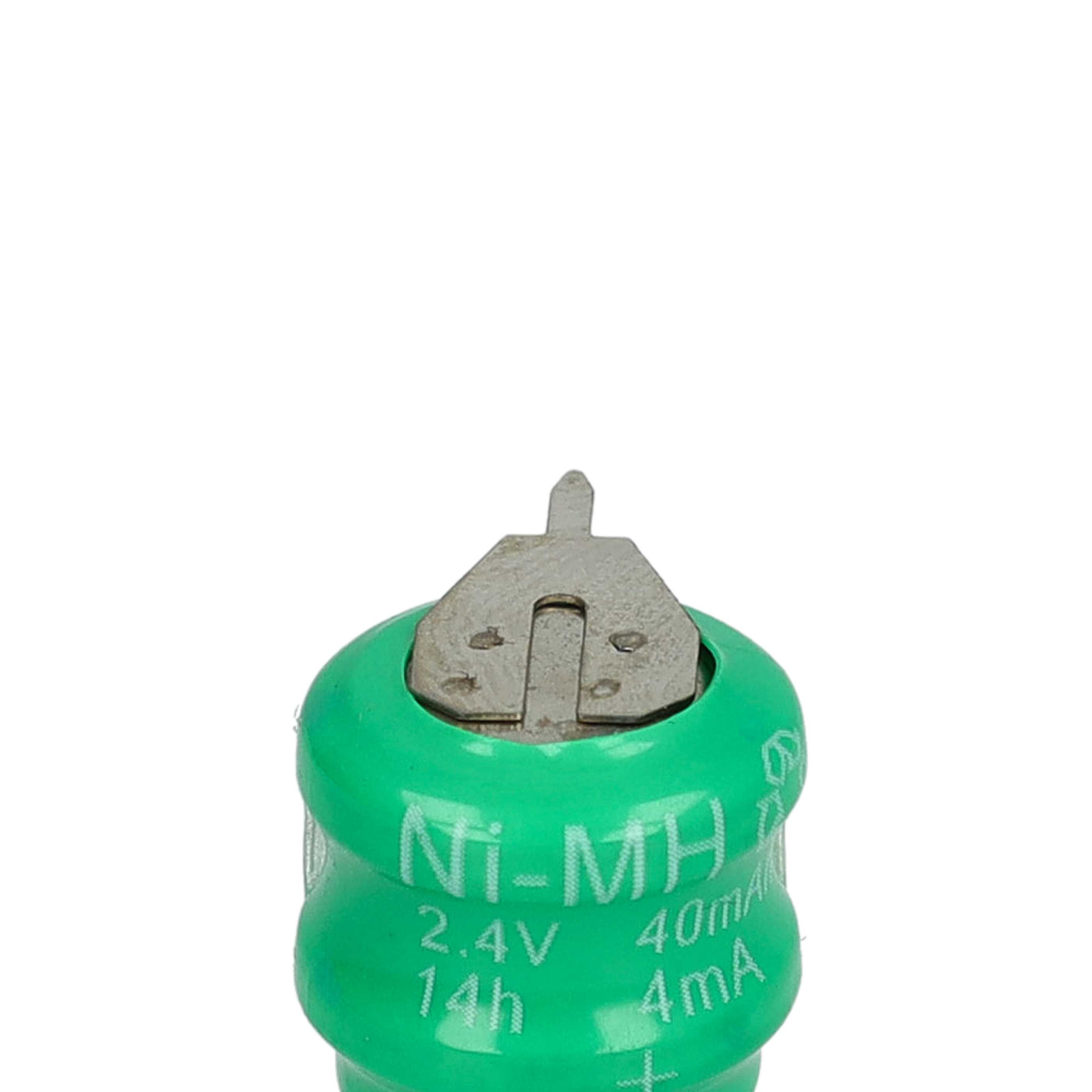 20x Button Cell Battery Type V40H 2 Pins for Model Building Solar Lamps etc. - 40 mAh 2.4 V NiMH