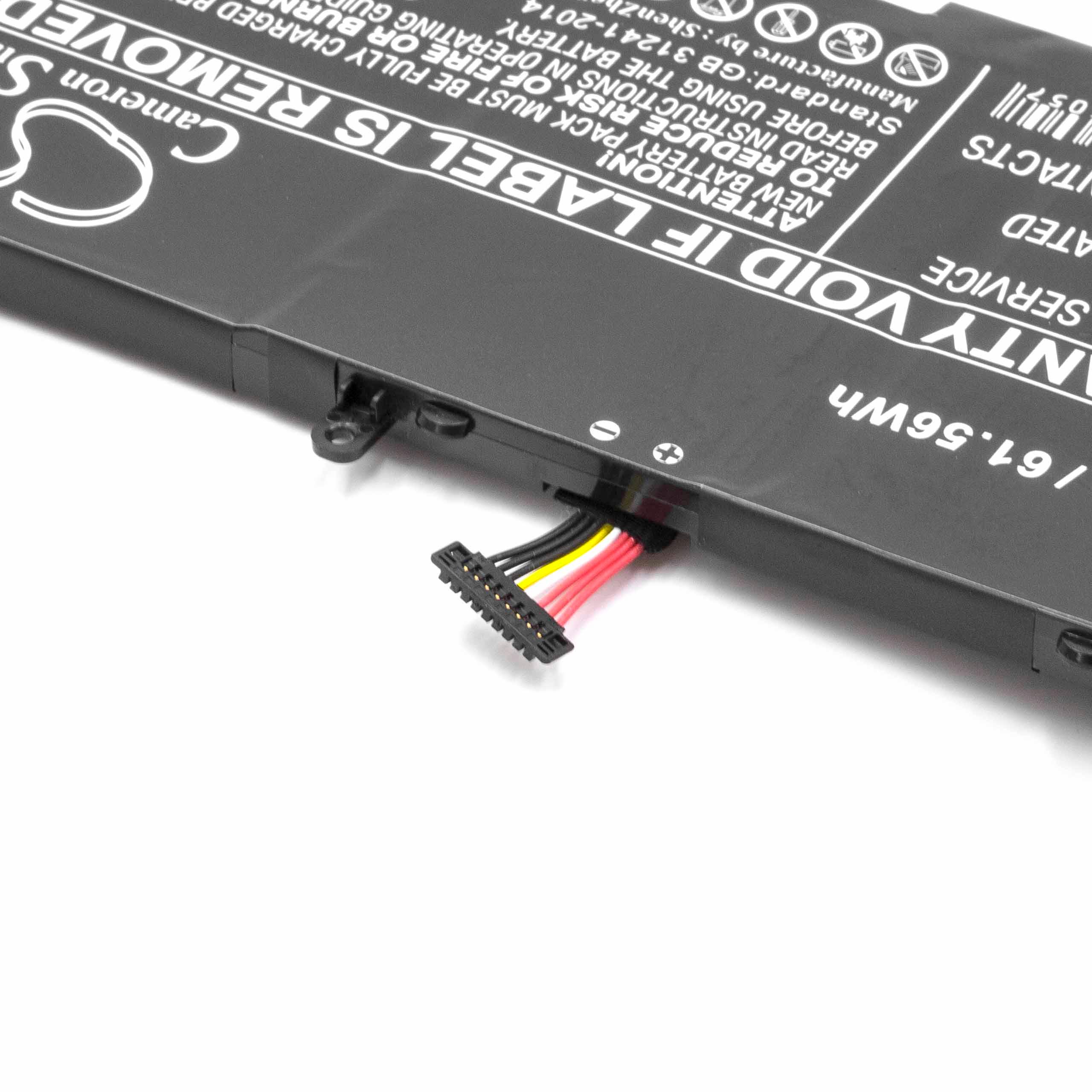 Batterie remplace Asus B41N1526, 0B200-0194000 pour ordinateur portable - 4050mAh 15,2V Li-polymère, noir