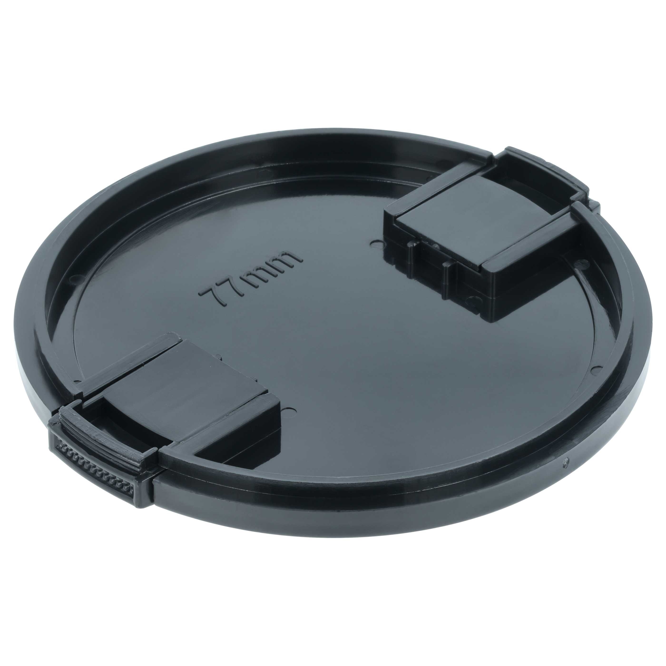 Copriobiettivo 77 mm per Fujifilm, Leica, Pentax, Nikon - con impugnatura laterale, plastica, nero