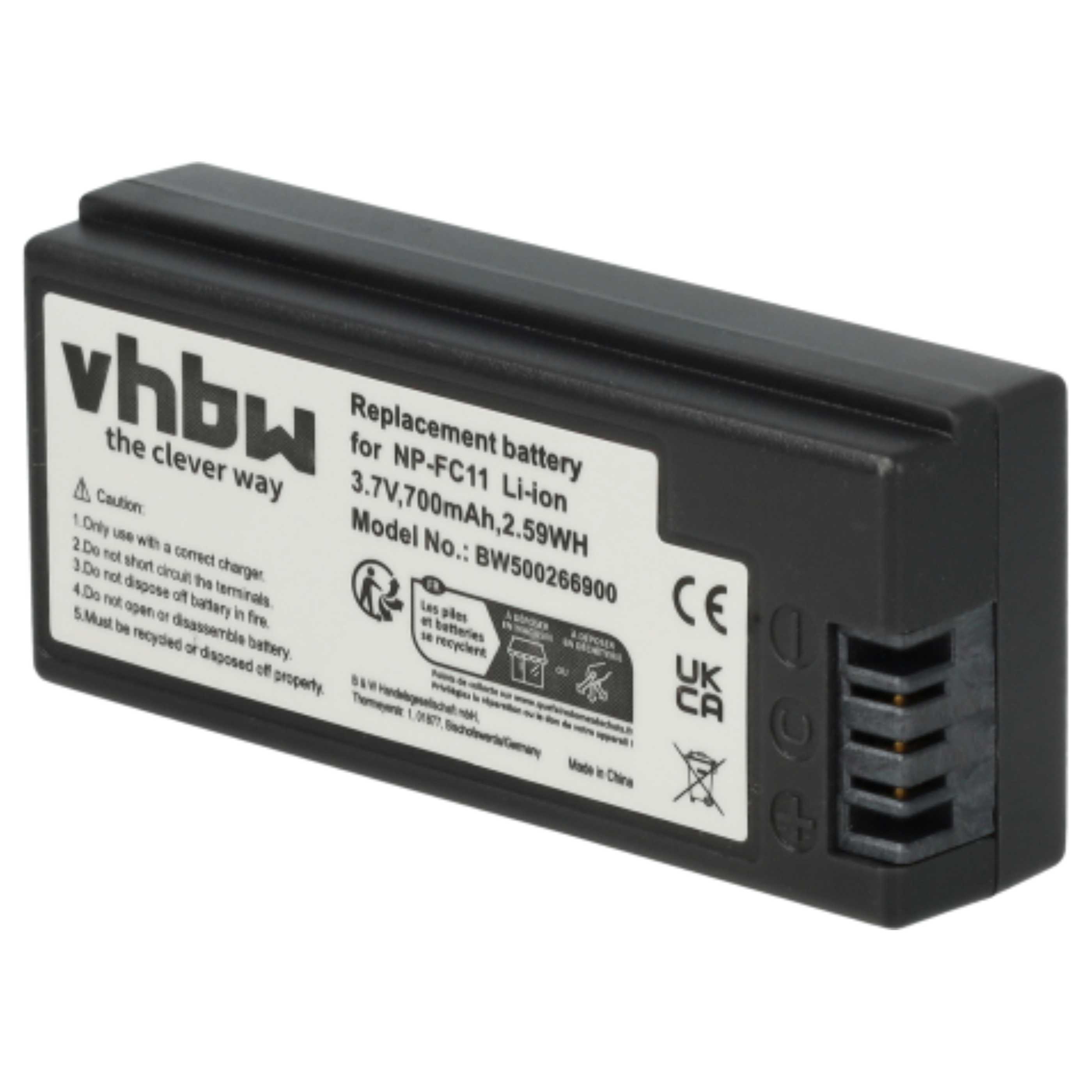 2x Batteria sostituisce Sony NP-FC10, NP-FC11 per fotocamera - 700mAh 3,6V Li-Ion