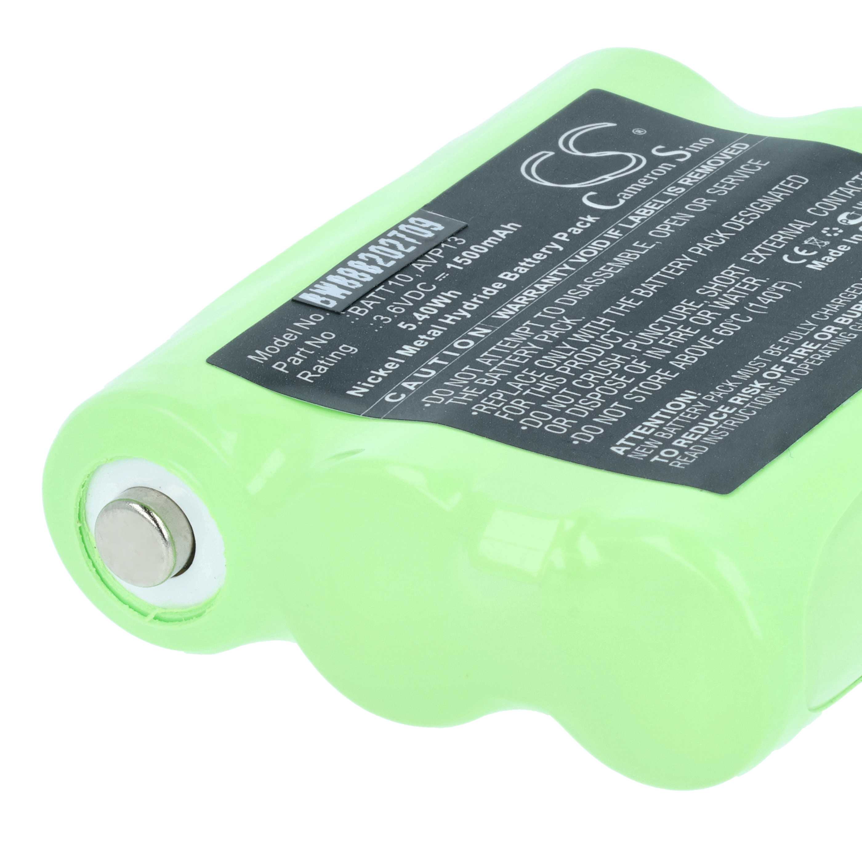 Radio 2x Battery replaces Midland PB-X7, BATT10, AVP13 - 1500 mAh 3.6 V NiMH