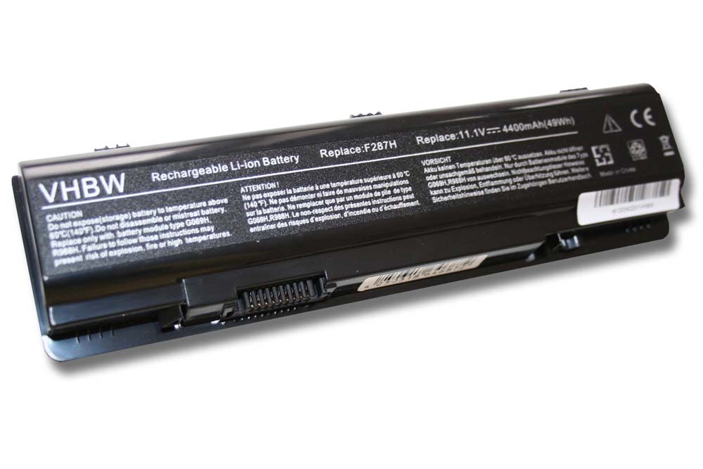 Batterie remplace Dell 451-10673, F286H, 312-0818, F287F pour ordinateur portable - 4400mAh 11,1V Li-ion, noir