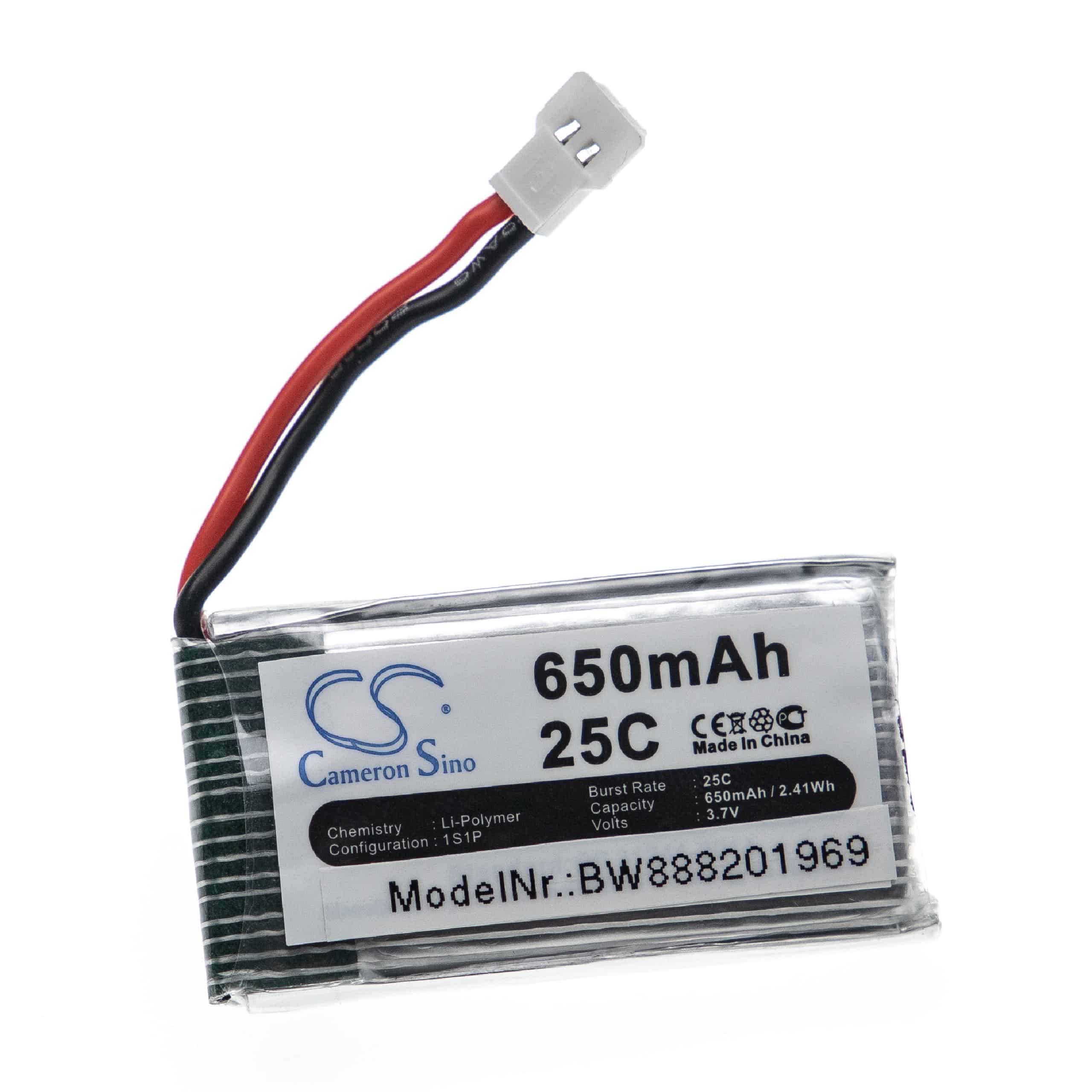Drone Battery Replacement for Hubsan H107C-A24 - 650mAh 3.7V Li-polymer