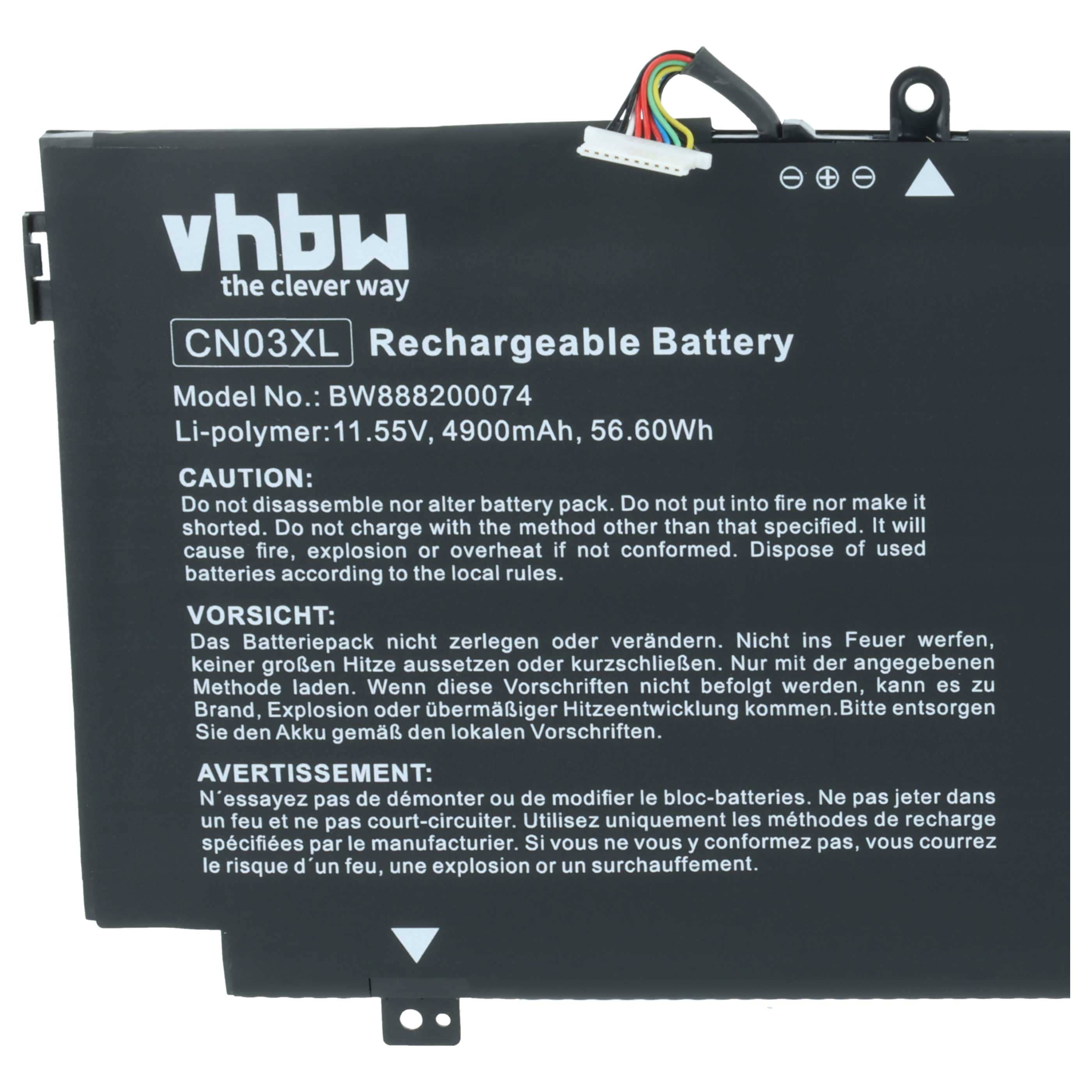 Akumulator do laptopa zamiennik HP 901308-421, 901345-855, 859356-855, 859026-421 - 4900 mAh 11,55 V LiPo