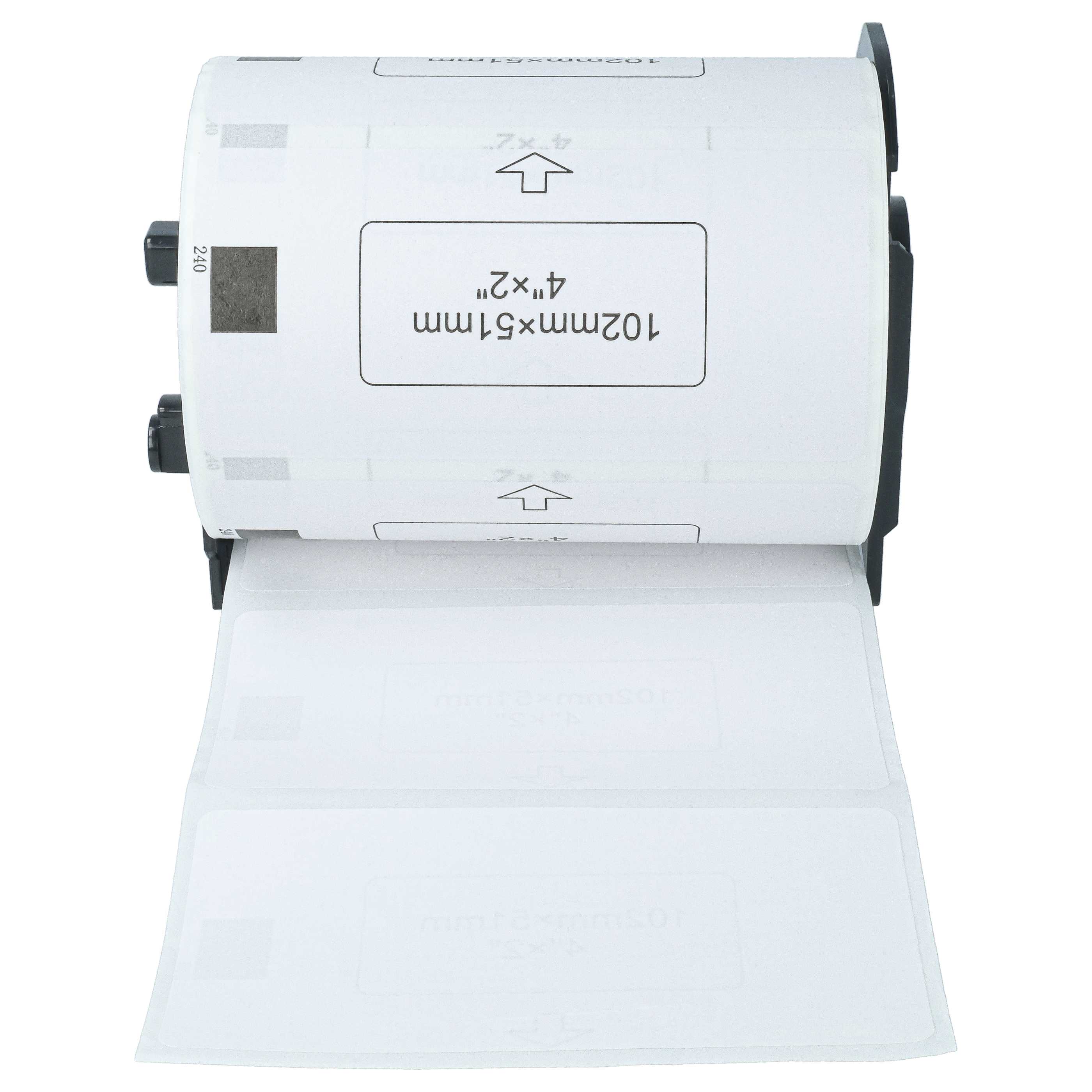 Étiquette remplacent Brother DK-11240 pour imprimante étiqueteuse - 102mm x 51mm + support