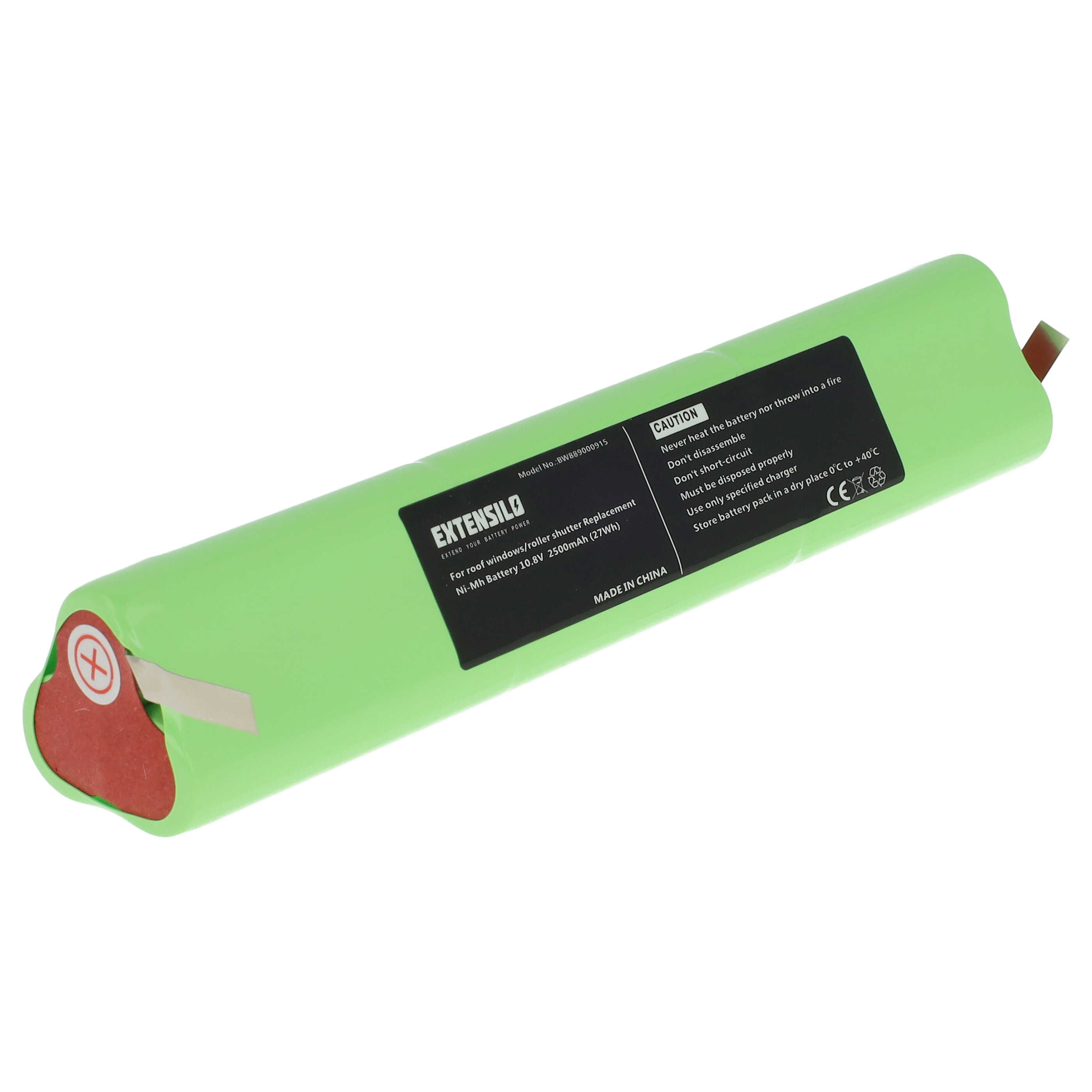 Batería reemplaza Velux 946987, 946930, 946933 para persiana claraboya (2500 mAh, 10,8 V, NiMH)