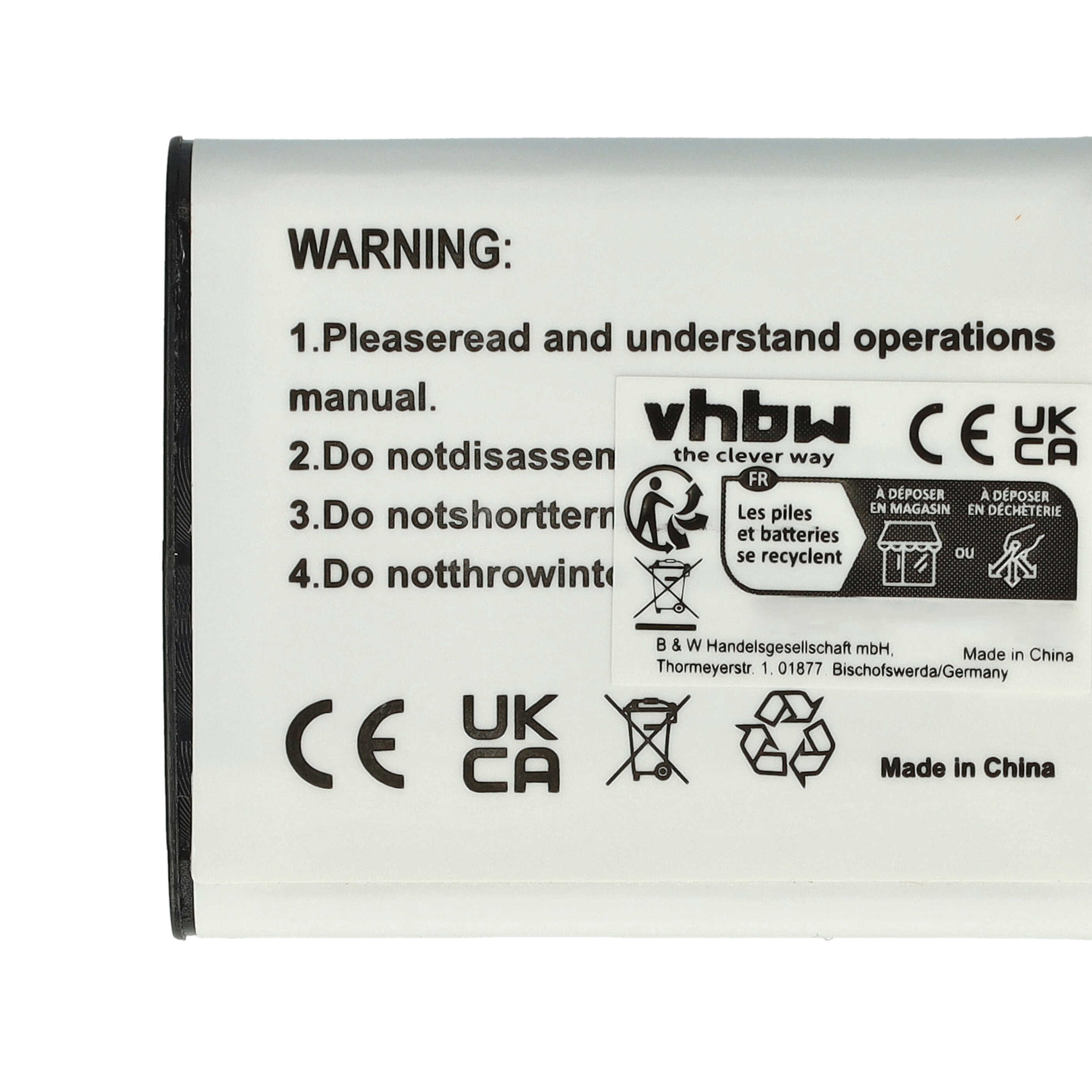 3x Battery replaces Casio NP-10, NP-150 - 600mAh, 3.7V, Li-Ion