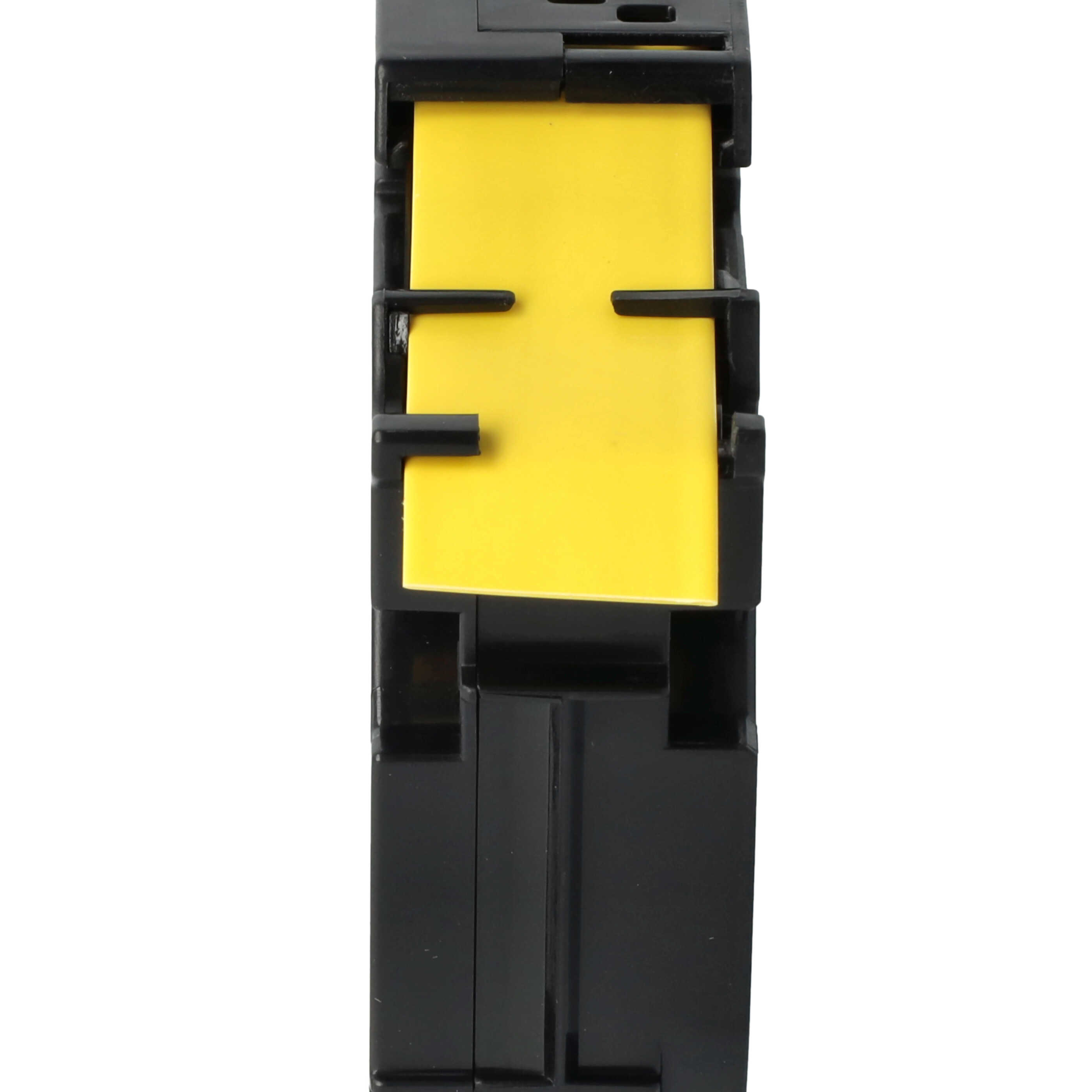Cassetta tubi termorestringenti sostituisce Brother AHS-641 per etichettatrice Brother 17,7mm nero su giallo
