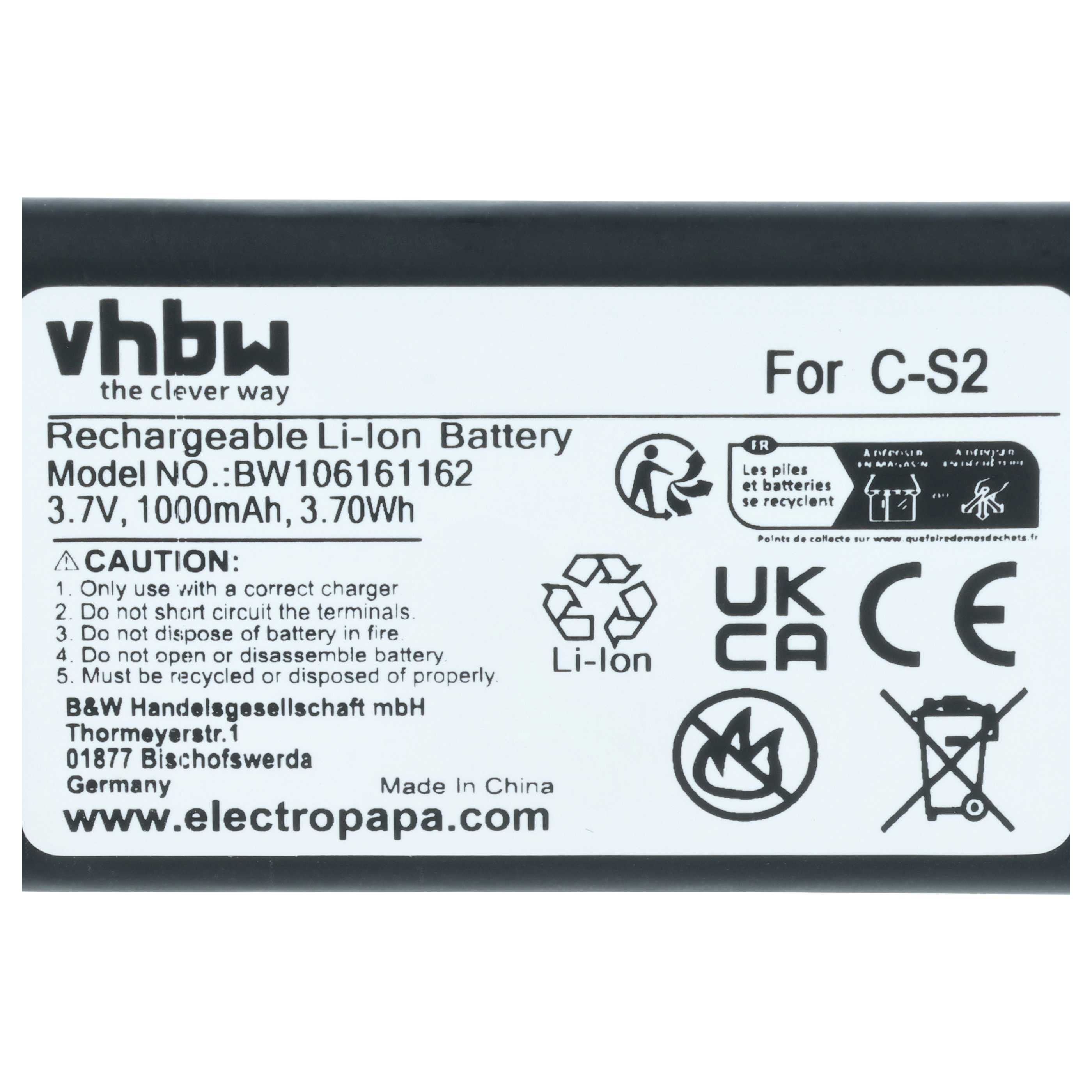 Akumulator do telefonu smartfona zamiennik BlackBerry BAT-06860-003, ACC-06860-304 - 1000 mAh 3,7 V Li-Ion
