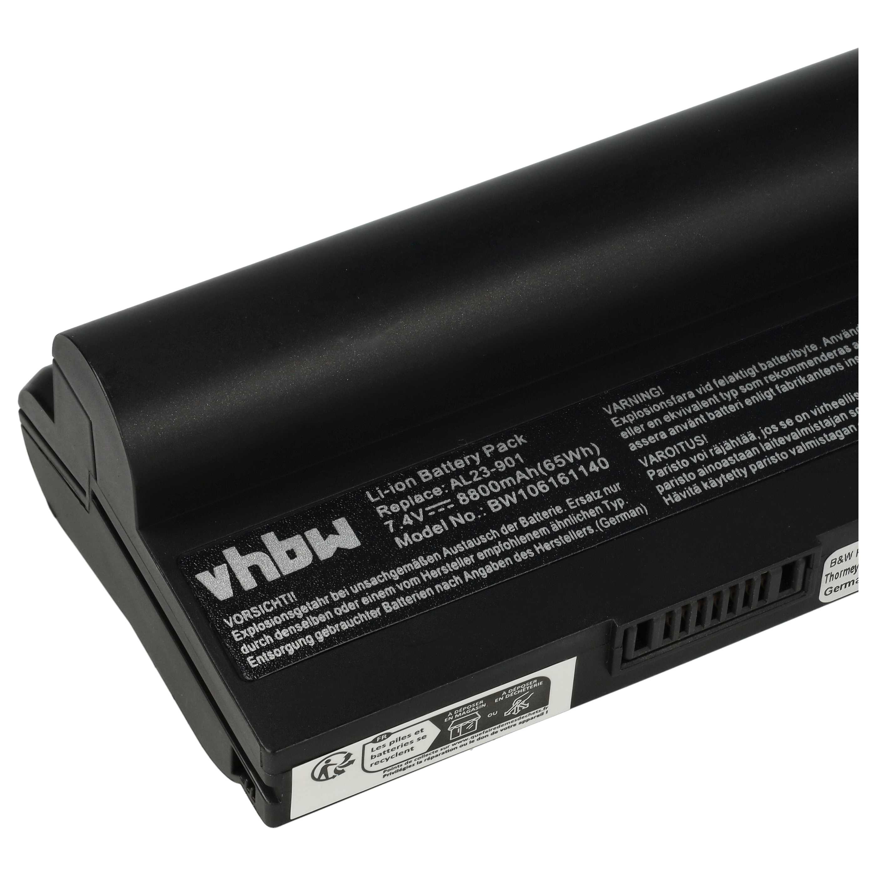 Akumulator do laptopa zamiennik Asus AL23-901, AL22-901, AP22-1000, AL24-1000 - 8800 mAh 7,4 V Li-Ion, czarny