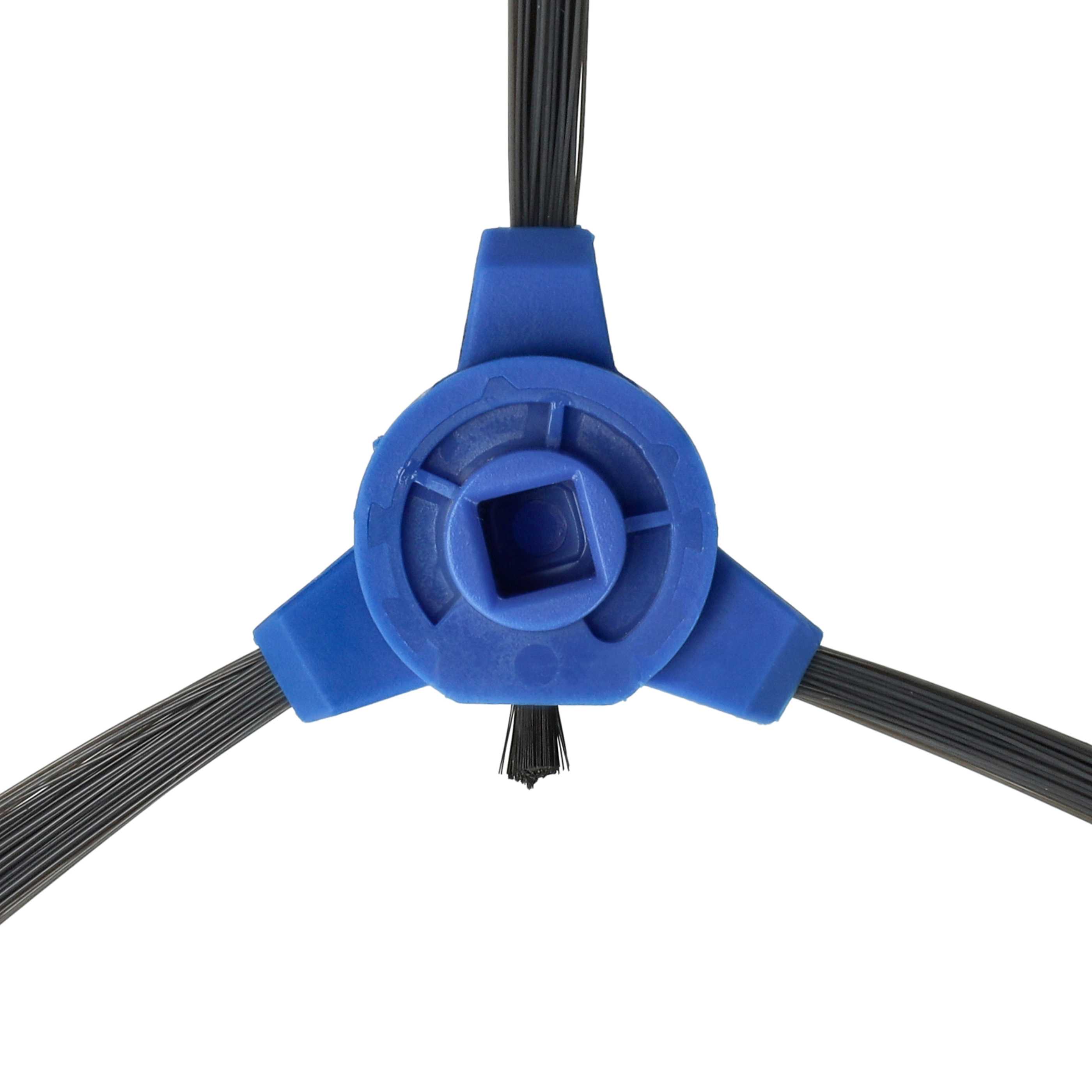 10x Side Brush suitable for Proscenic Proscenic 850t, 850 Robot Vacuum Cleaner - 3-armed, black, blue