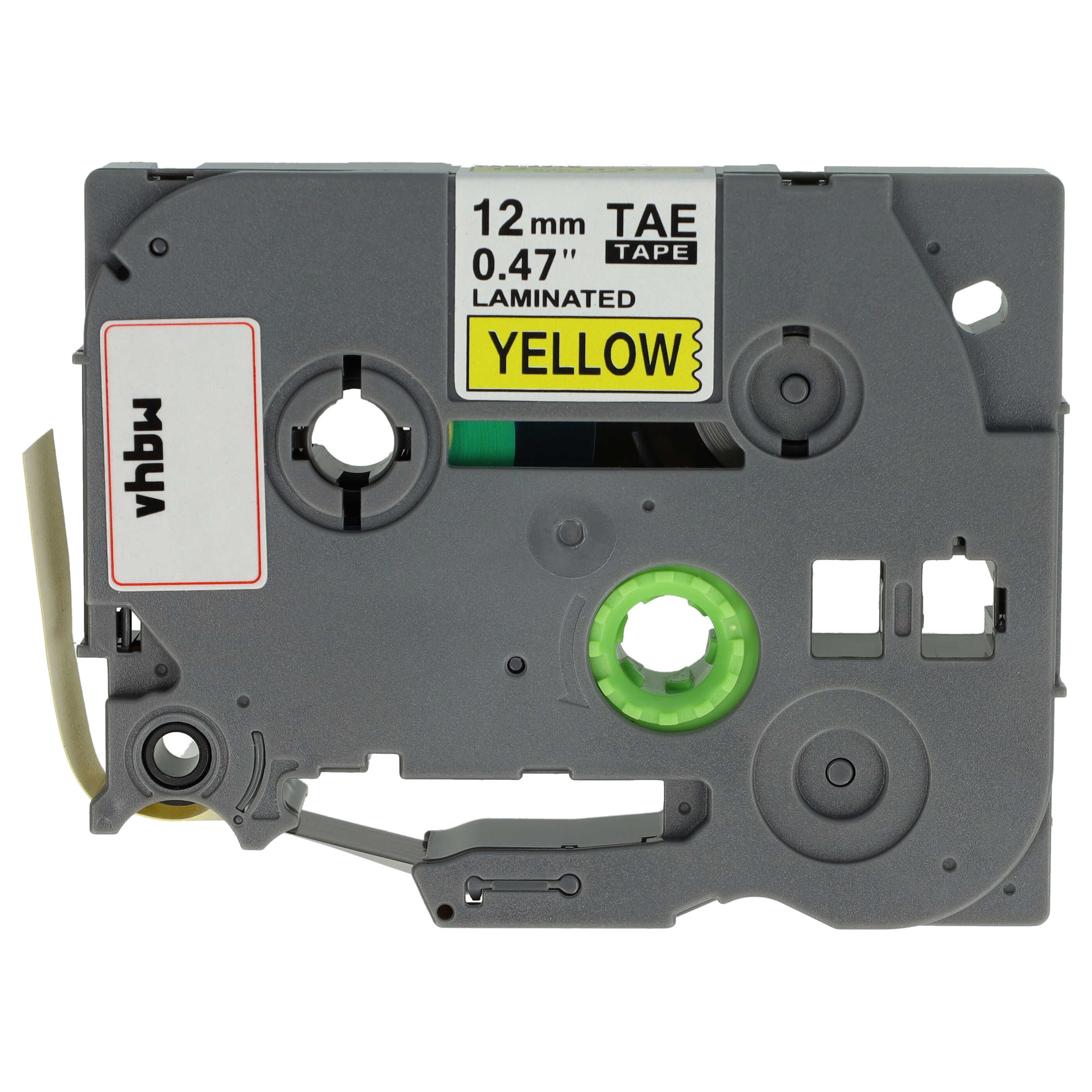 Label Tape replaces Brother TZE-631S - 12 mm Black to Yellow