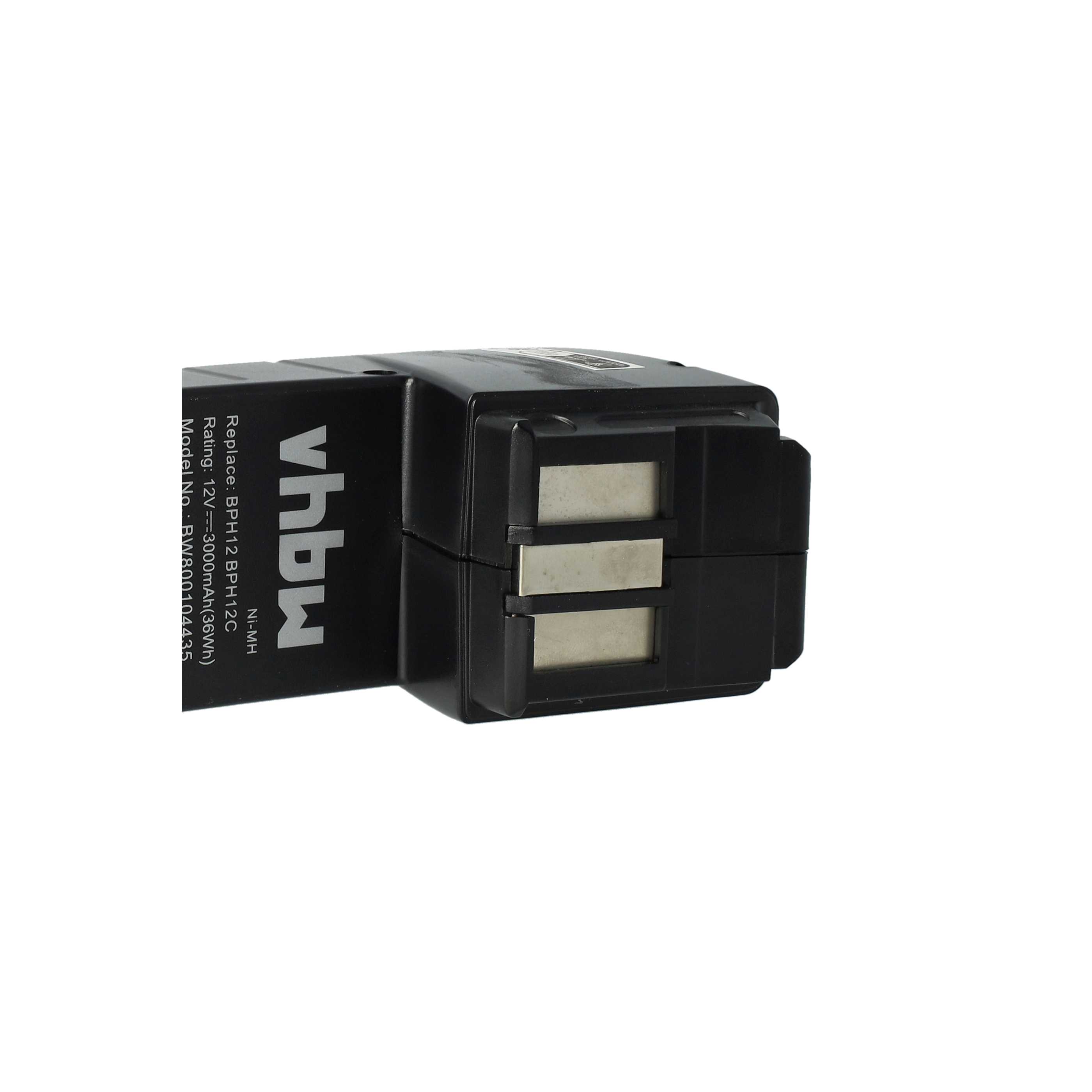 3x Battery replaces Festo Festool 487512, 486831, 488438, 487701 Electric Power Tool - 3000 mAh, 12 V, NiMH