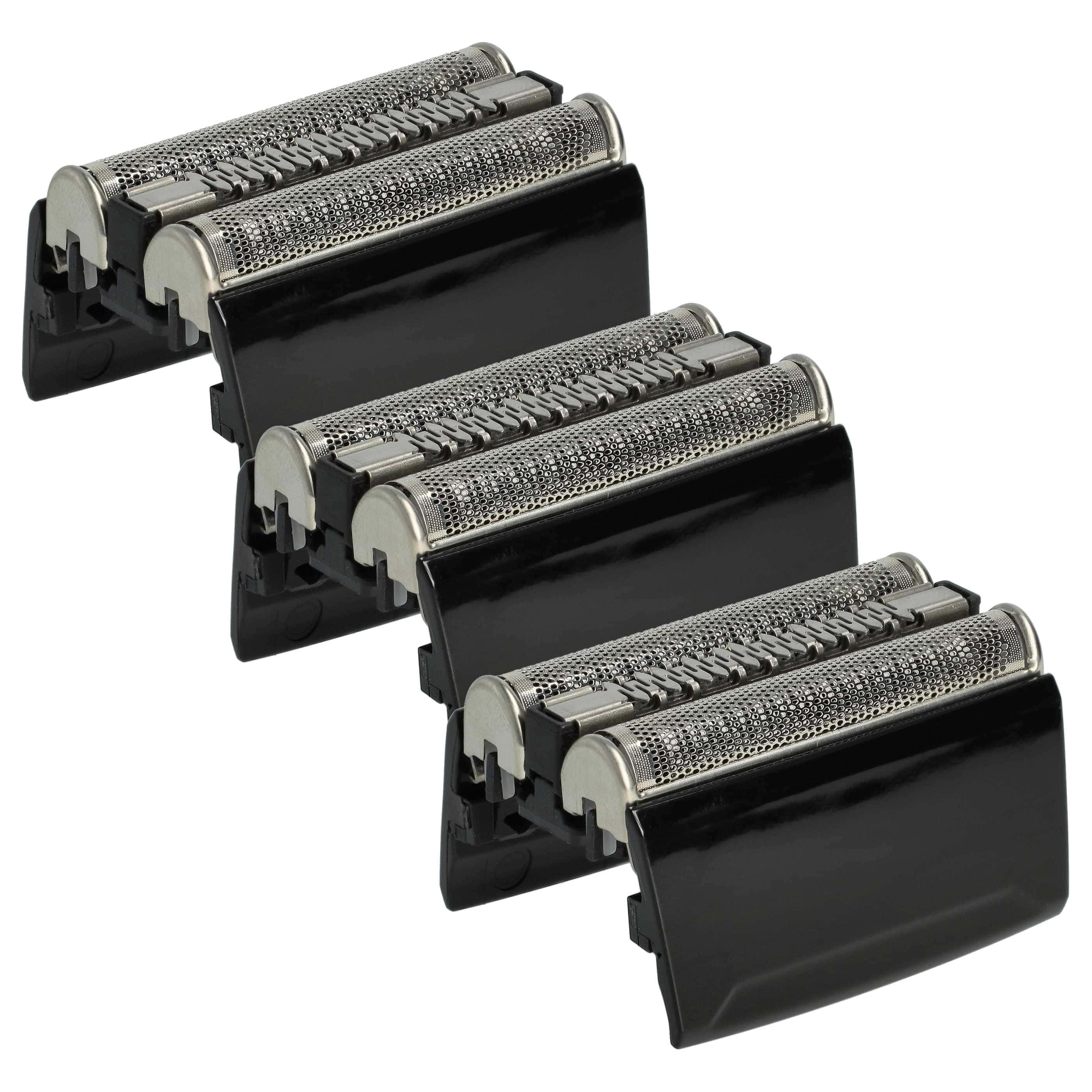 3x cabezales reemplaza Braun 52S, 52B para afeitadoras Braun - negro