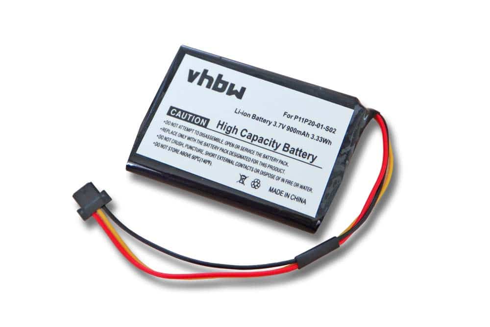 Batterie remplace TomTom 6027A0089521 pour navigation GPS - 900mAh 3,7V Li-ion