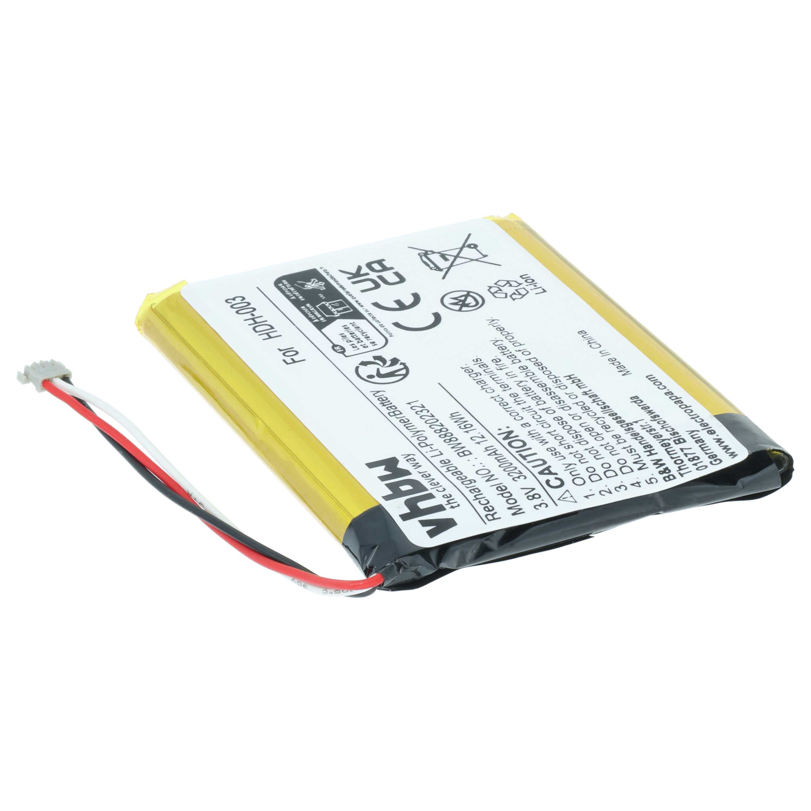 Batteria sostituisce Nintendo HDH-A-BPHAT-C0, HDH-003 per console di gioco - 3200mAh 3,8V Li-Poly