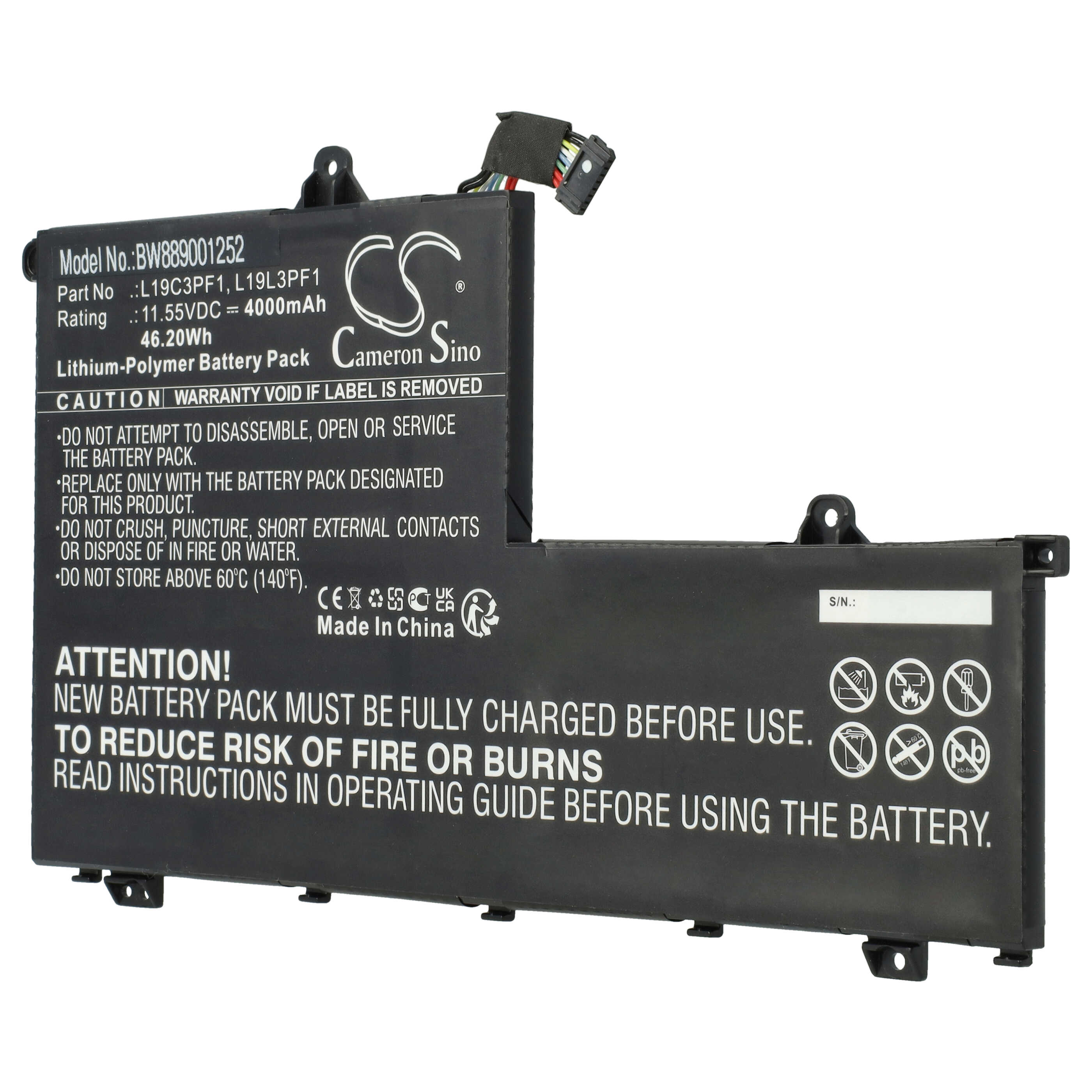 Akumulator do laptopa zamiennik Lenovo L19C3PF1, L19L3PF1, SB10V25242 - 4000 mAh 11,55 V LiPo