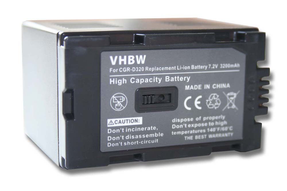 Batería reemplaza Grundig BP-9, BP-8, BP-10 para videocámara - 3200 mAh, 7,2 V