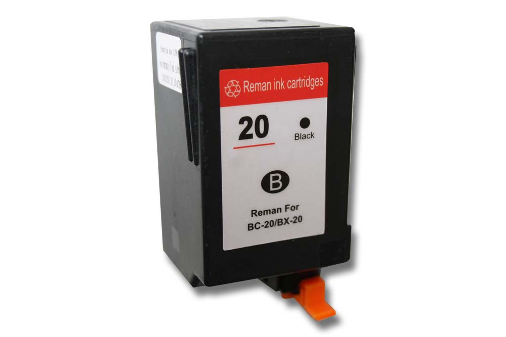 Ink Cartridge as Exchange for Canon BX-20, BC-20 for Telekom Printer etc. - Black, Refilled 32 ml