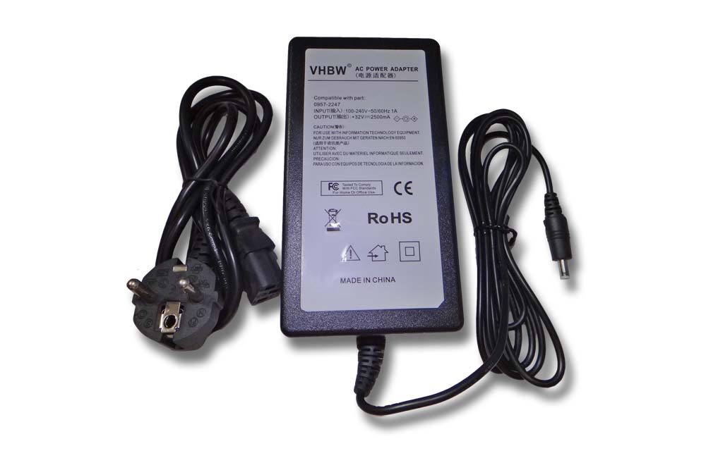 Mains Power Adapter replaces HP 0957-2247 for Printer - 200 cm