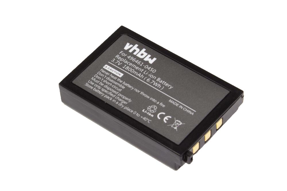 Batería reemplaza 496461-0450, 496466-1130 para escáner de código de barras Nippon - 1800 mAh 3,7 V Li-Ion