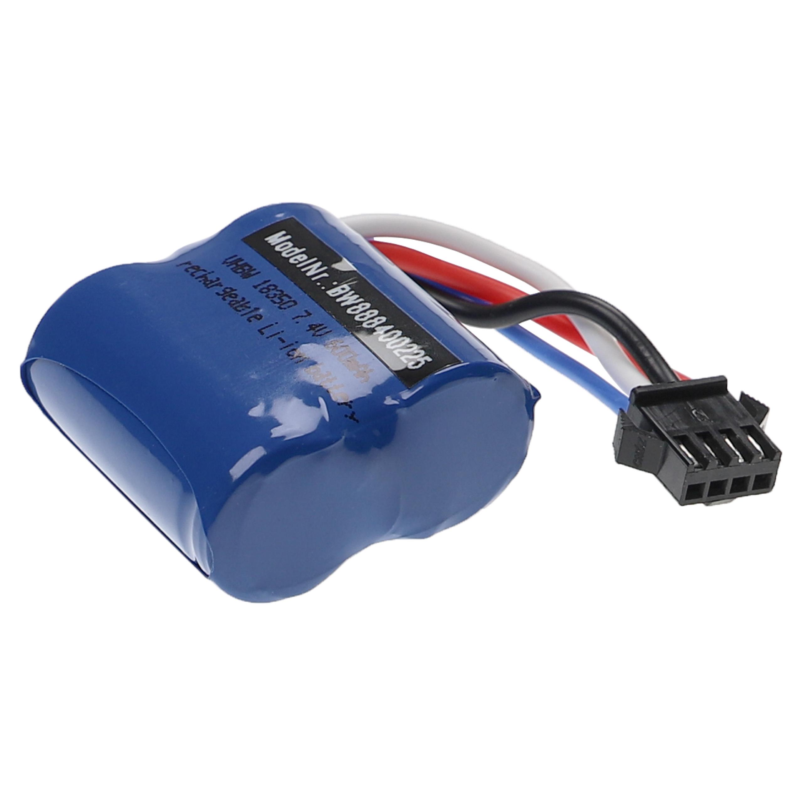 Batterie modèle radio-télécommandé - 600mAh 7,4V Li-ion, SM-4P