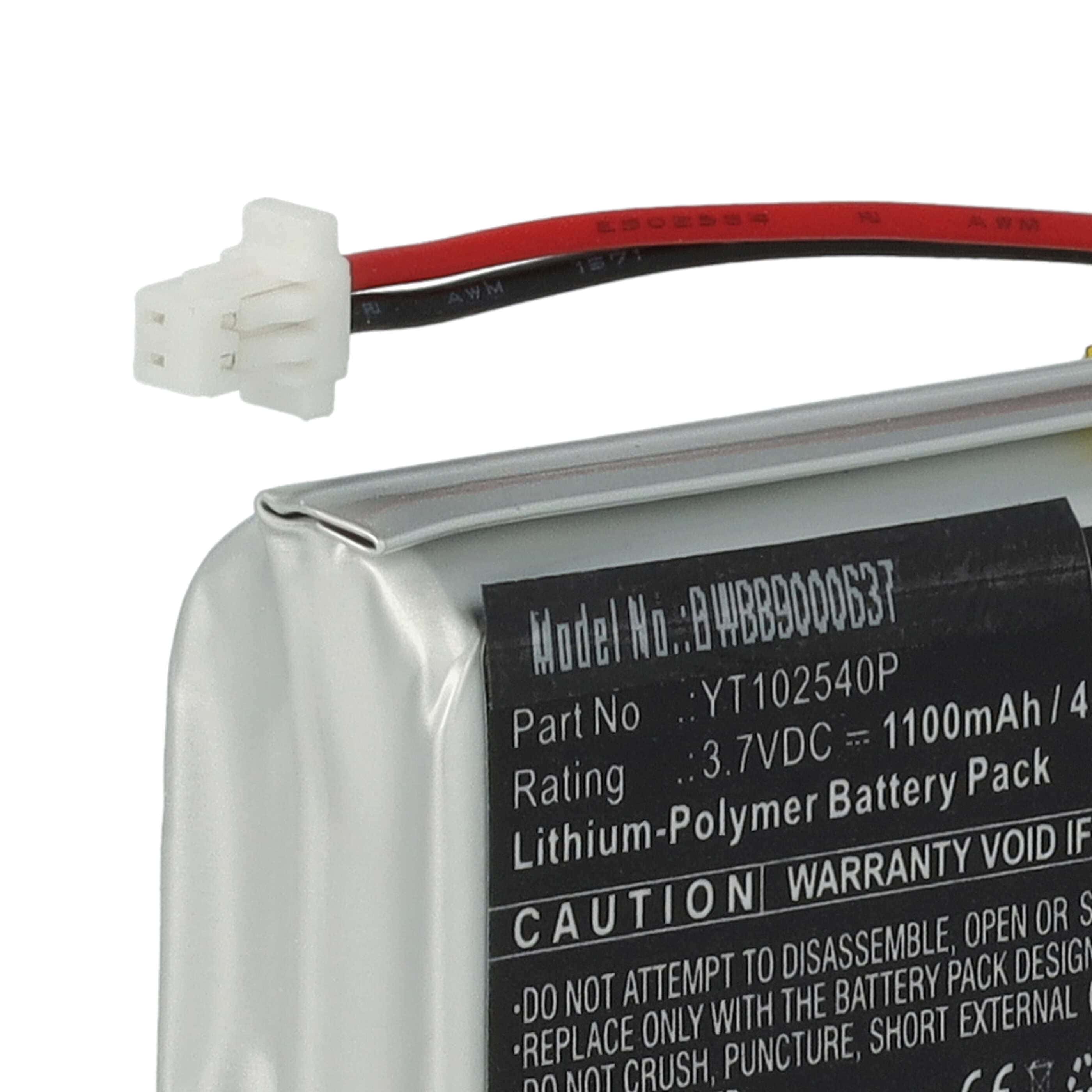 Batería reemplaza Sena YT102540P para auriculares Sena - 1100 mAh 3,7 V Li-poli